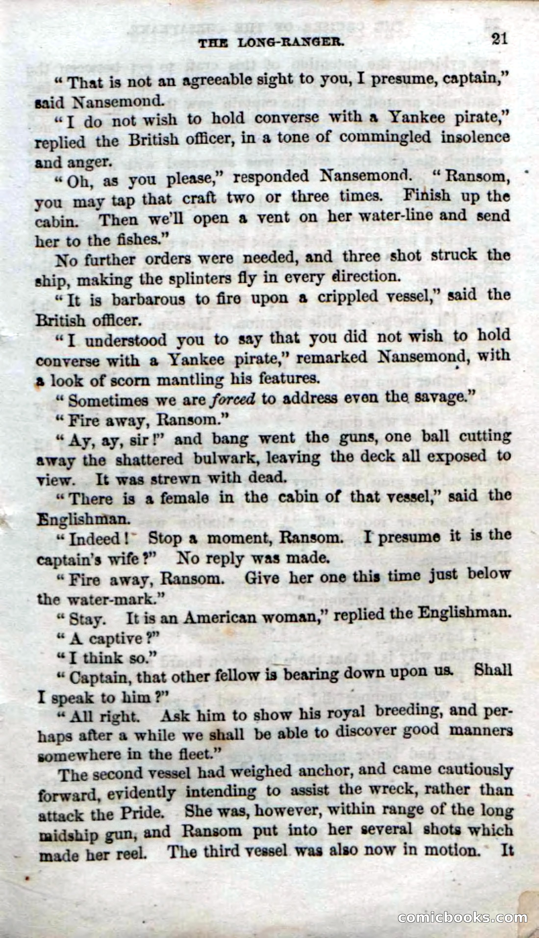 Beadle's Dime Novels No. 74: Cruiser of the Chesapeake — page 19 of 98