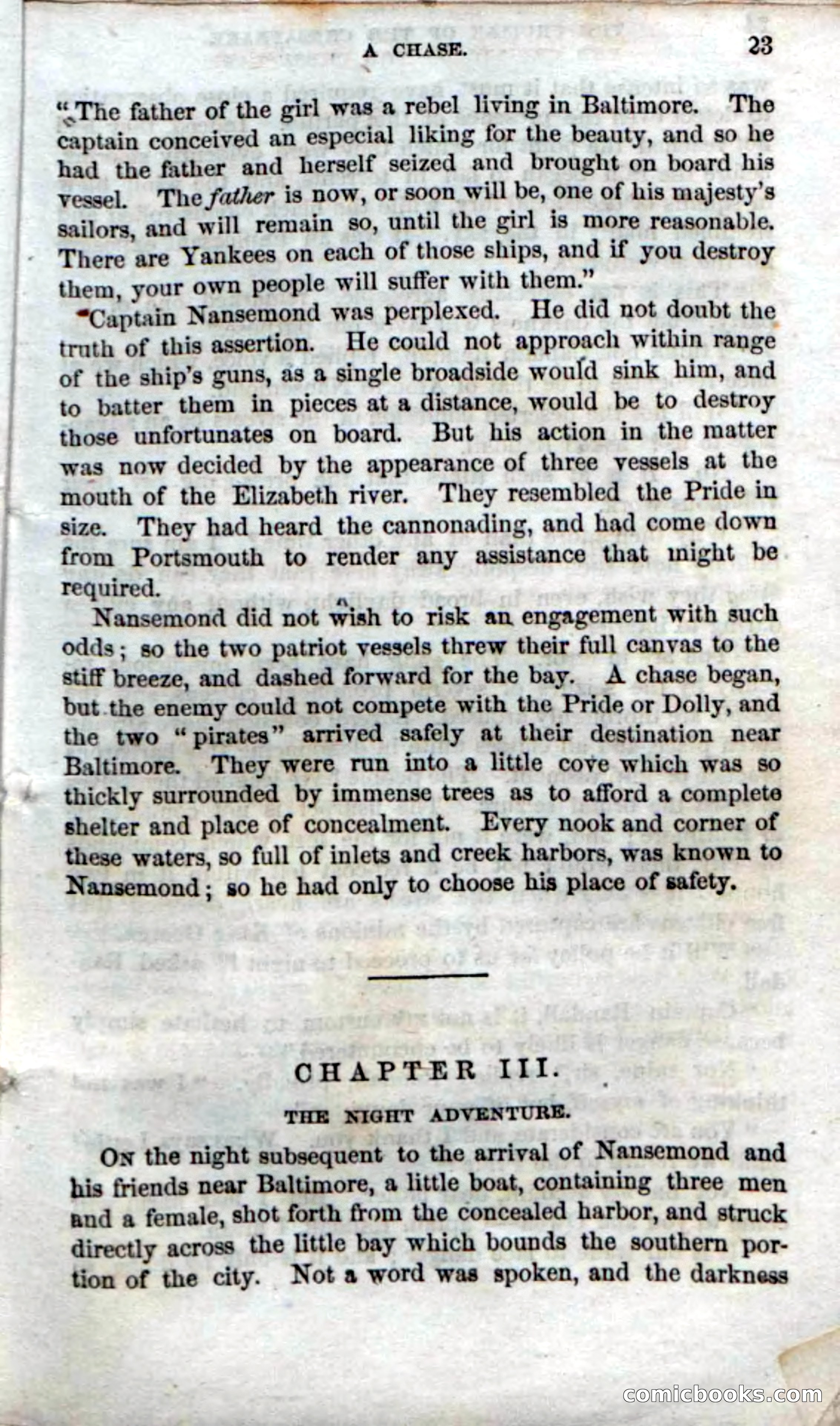 Beadle's Dime Novels No. 74: Cruiser of the Chesapeake — page 21 of 98