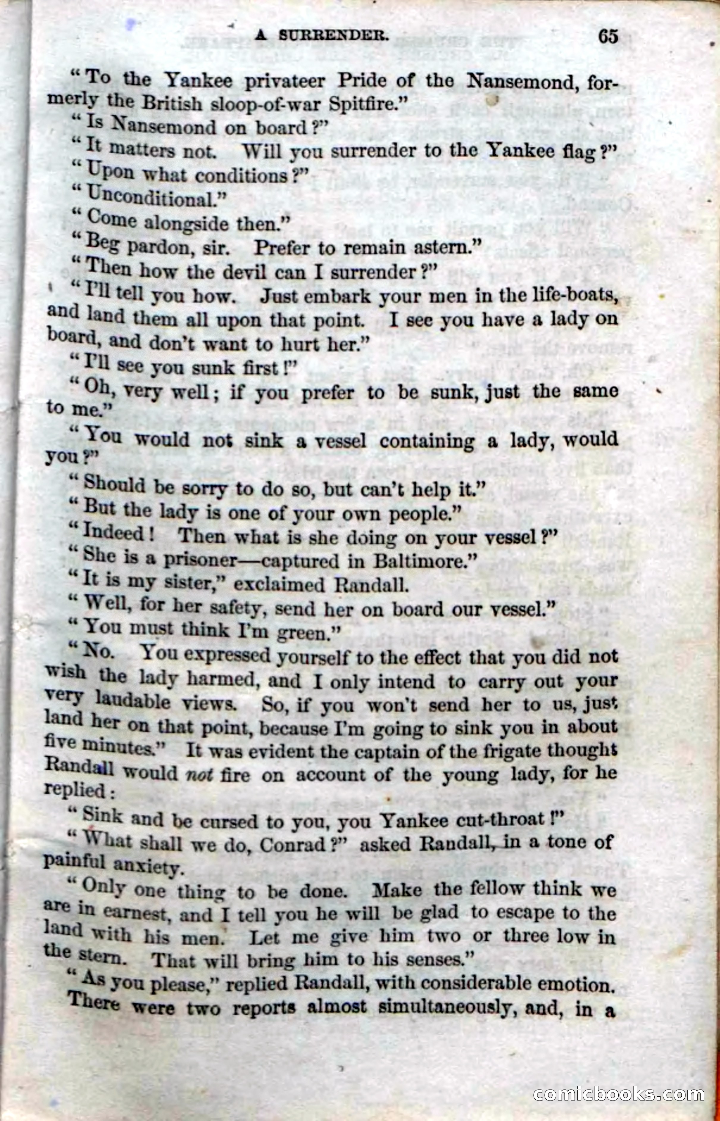Beadle's Dime Novels No. 74: Cruiser of the Chesapeake — page 63 of 98