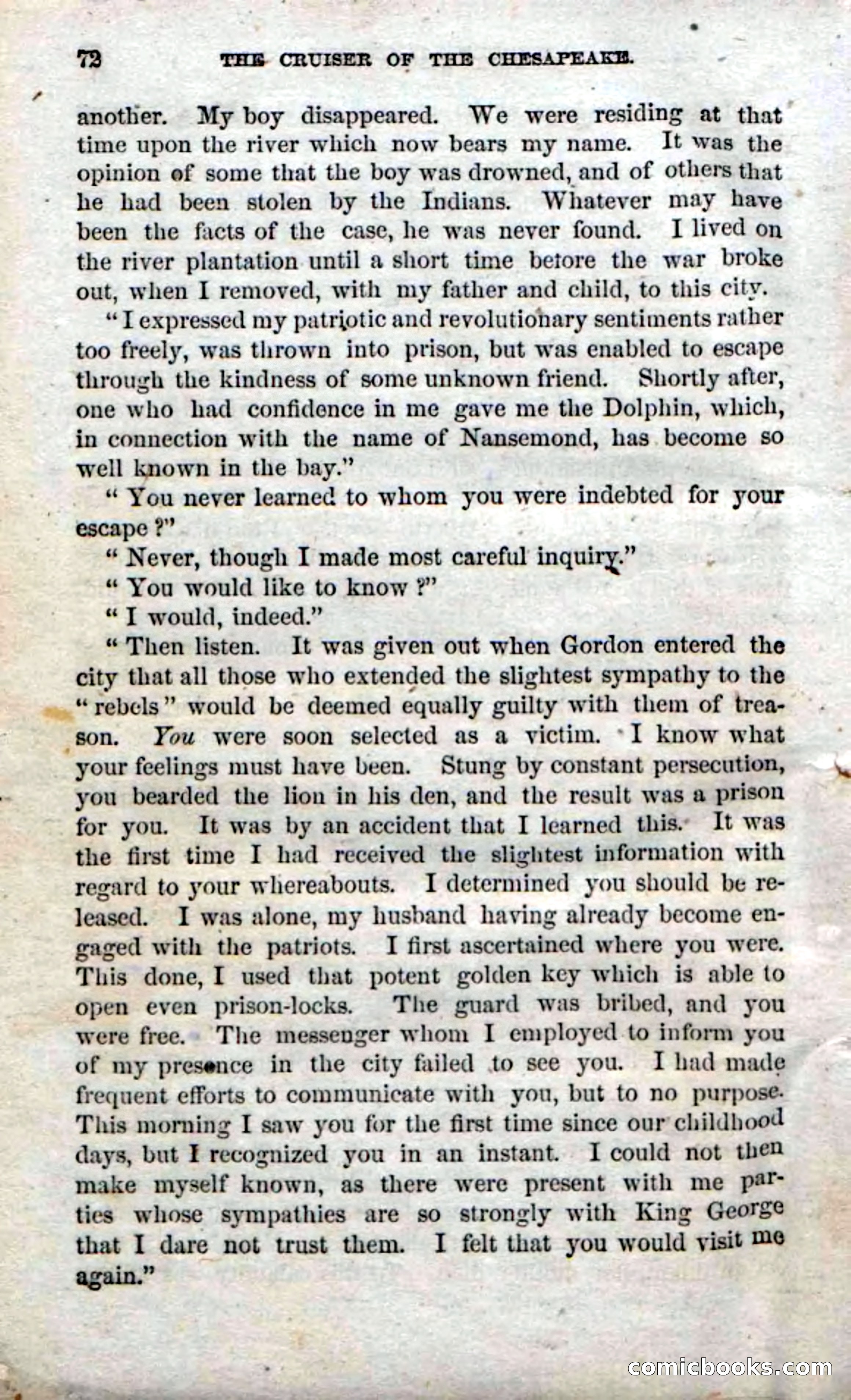 Beadle's Dime Novels No. 74: Cruiser of the Chesapeake — page 70 of 98
