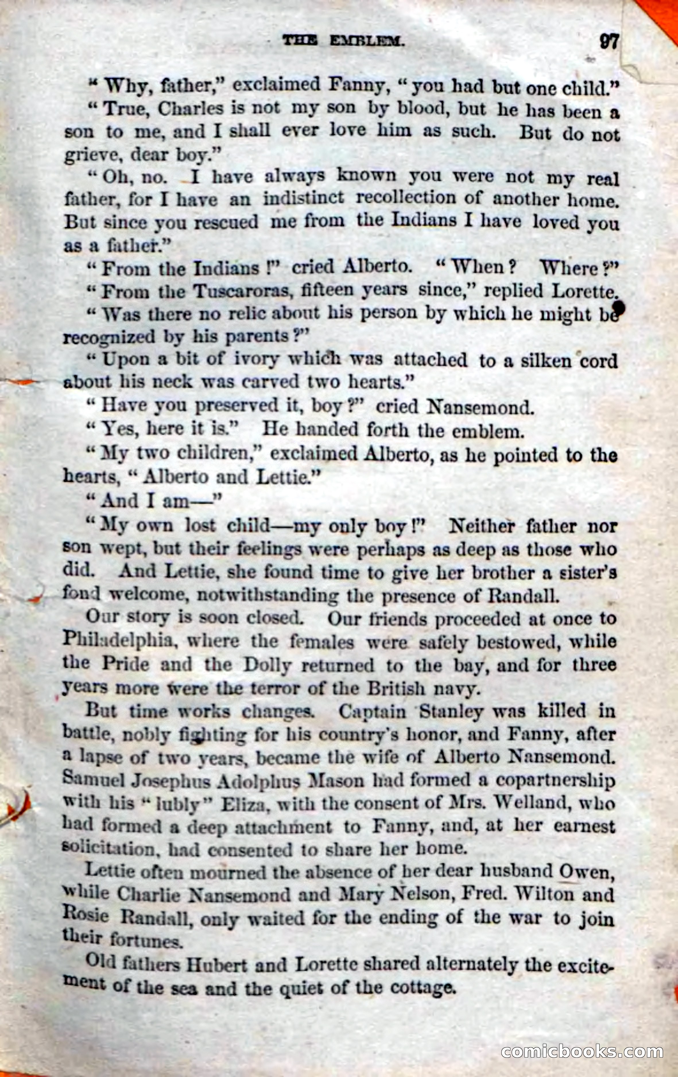 Beadle's Dime Novels No. 74: Cruiser of the Chesapeake — page 95 of 98