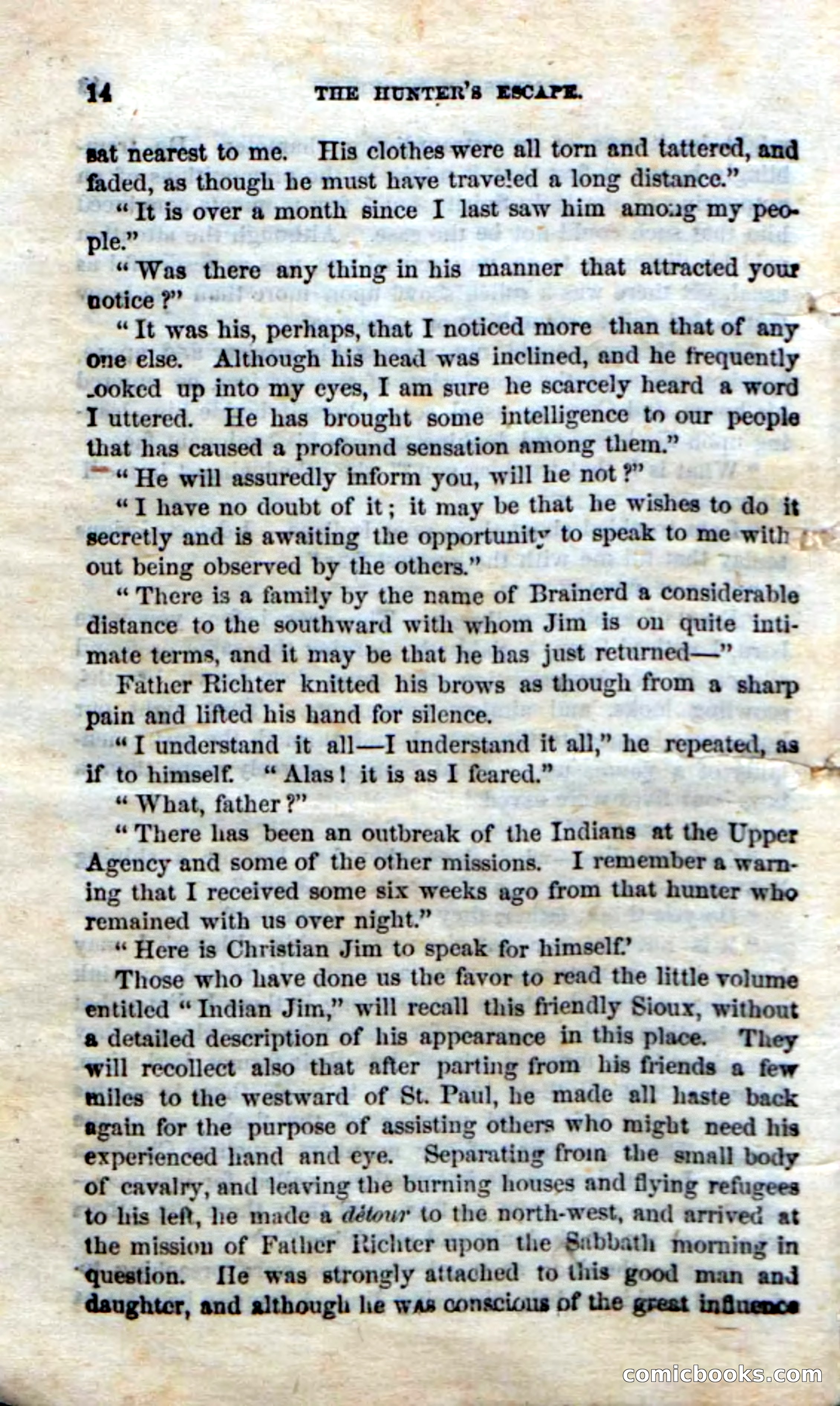 Beadle's Dime Novels No. 75: The Hunter's Escape — page 12 of 98