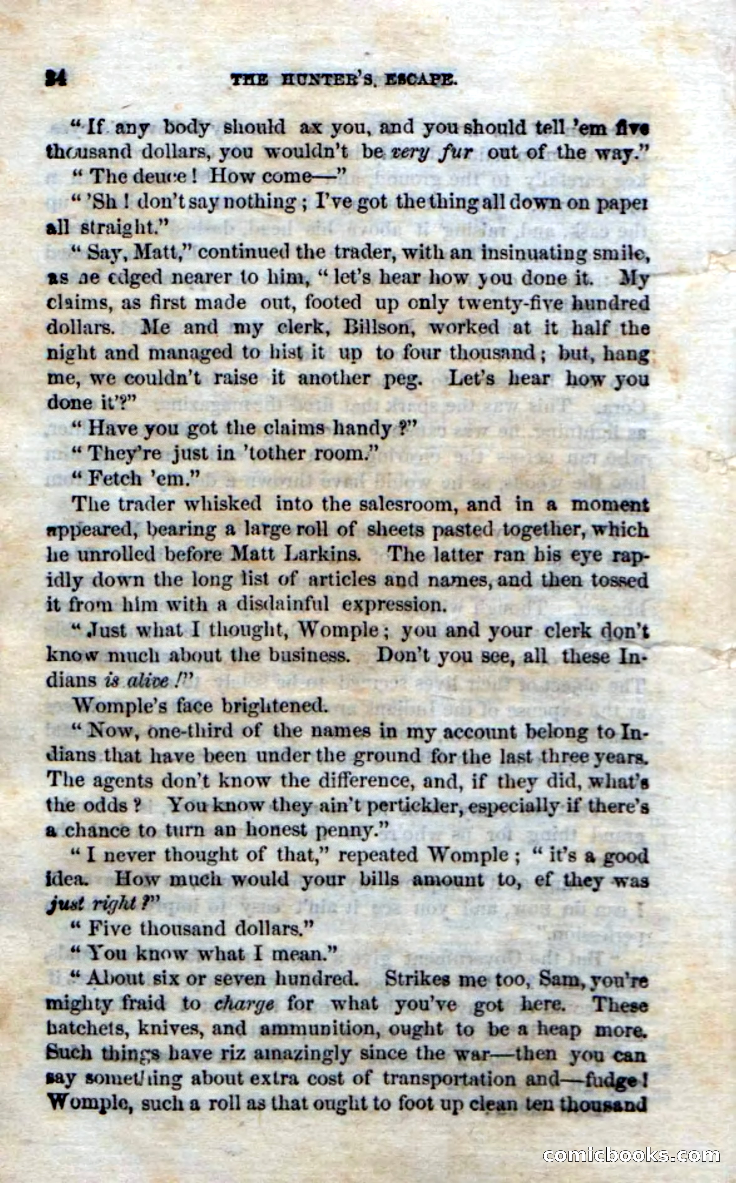Beadle's Dime Novels No. 75: The Hunter's Escape — page 22 of 98