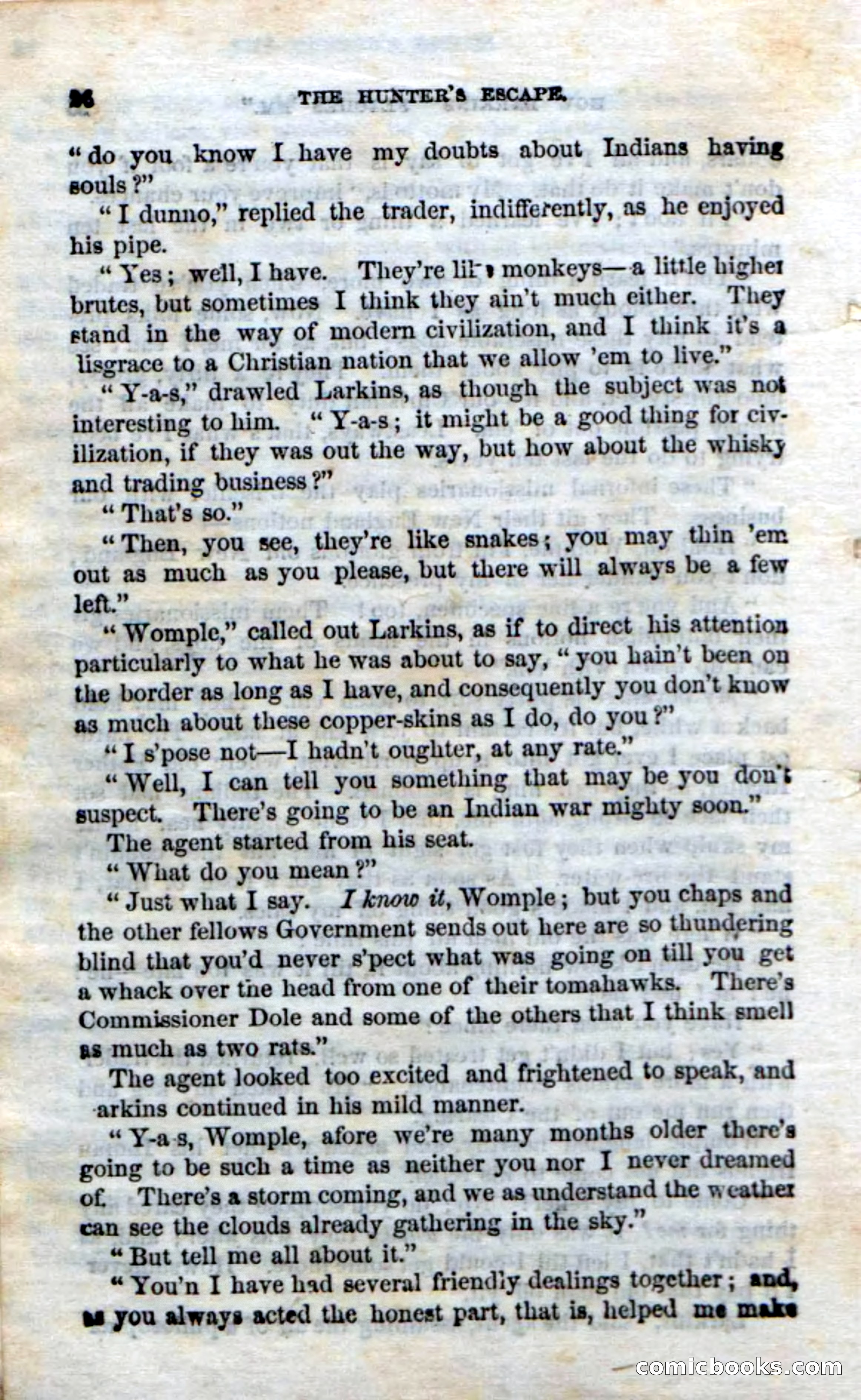 Beadle's Dime Novels No. 75: The Hunter's Escape — page 24 of 98