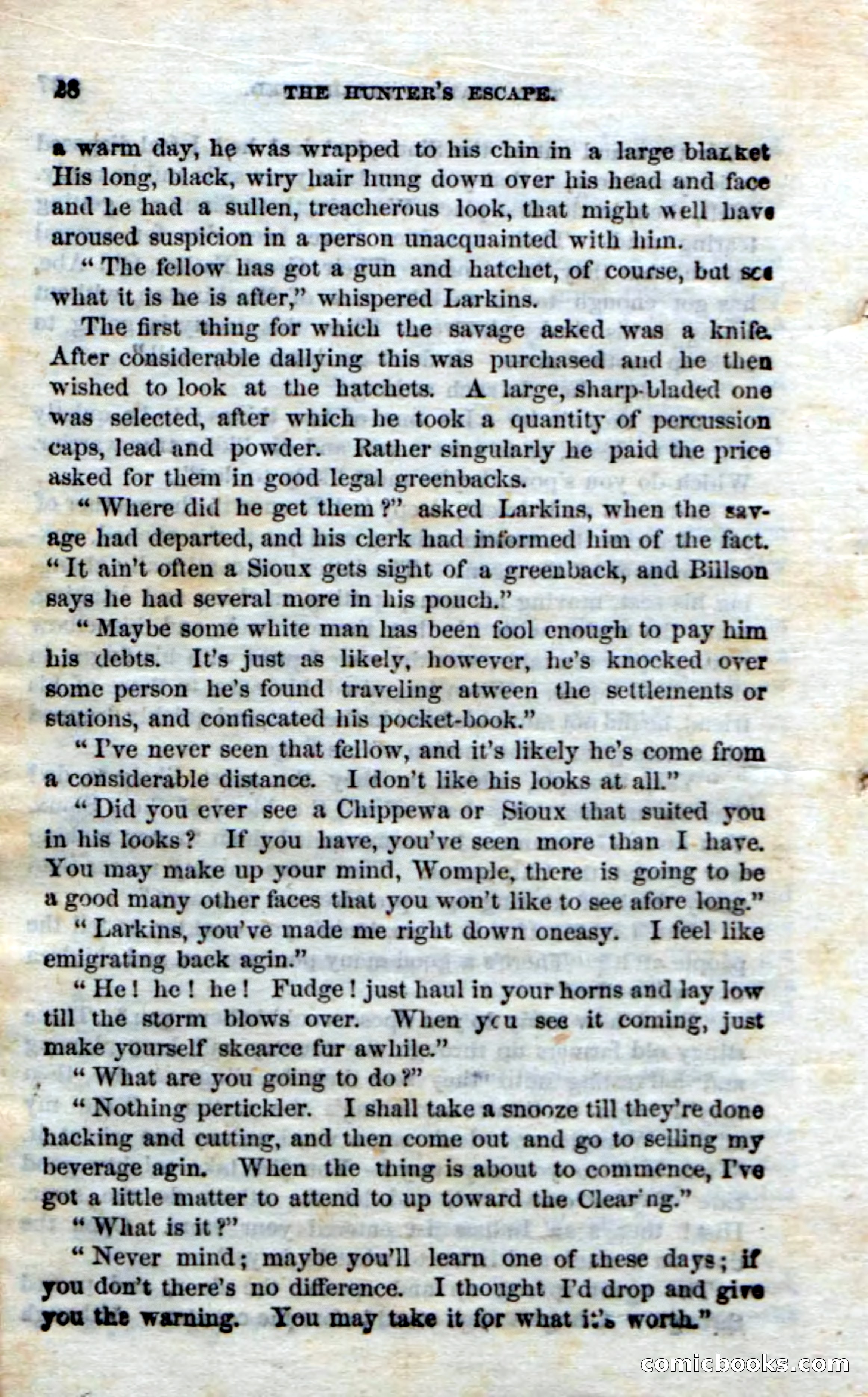 Beadle's Dime Novels No. 75: The Hunter's Escape — page 26 of 98