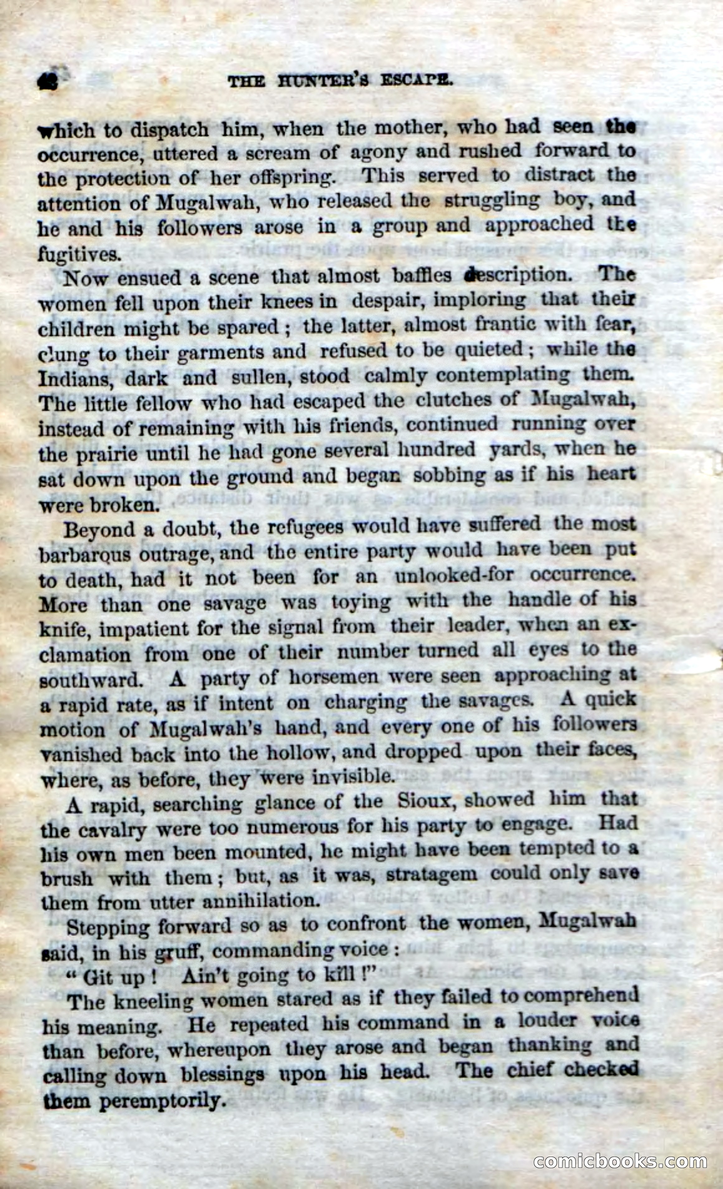 Beadle's Dime Novels No. 75: The Hunter's Escape — page 40 of 98