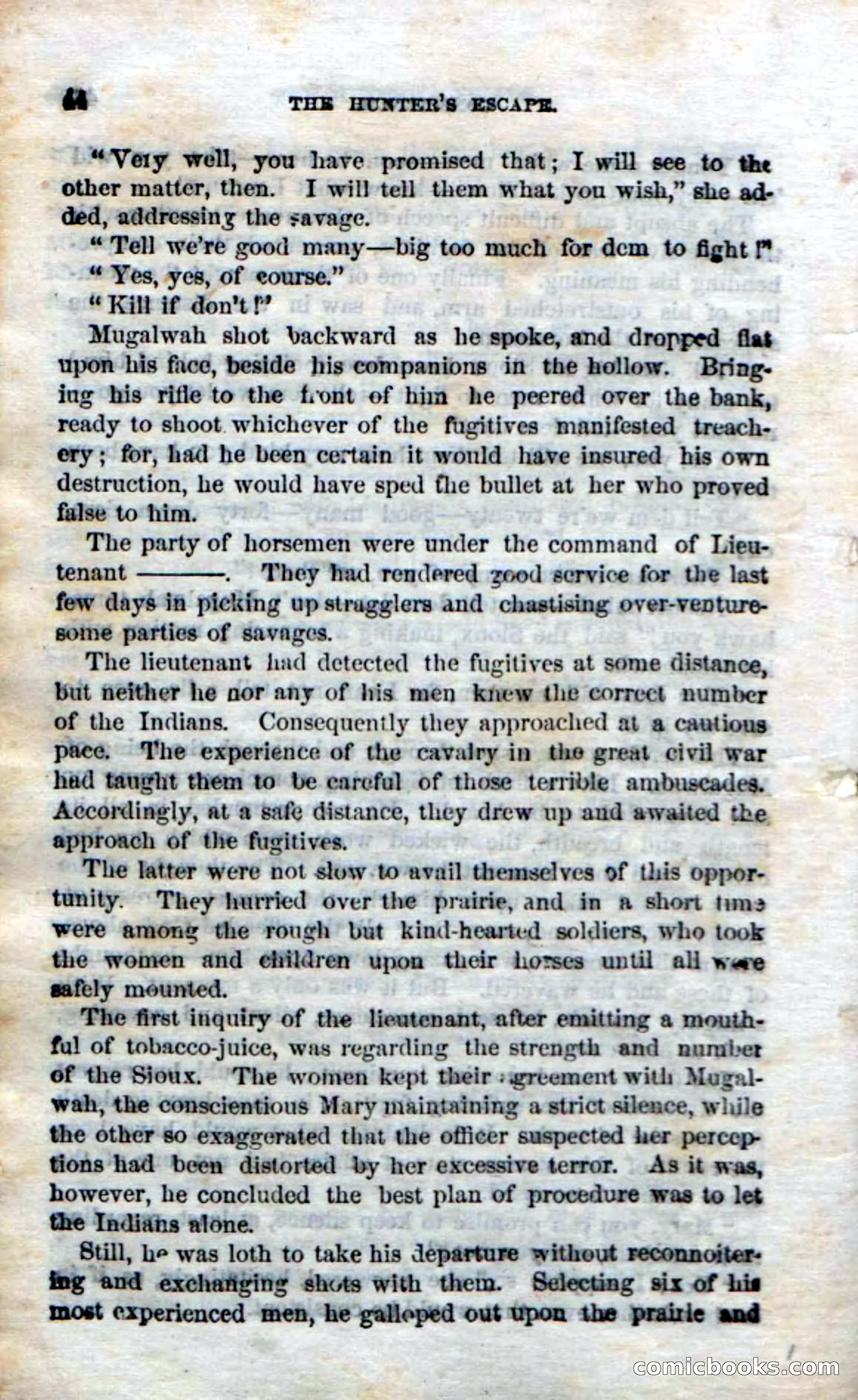 Beadle's Dime Novels No. 75: The Hunter's Escape — page 42 of 98
