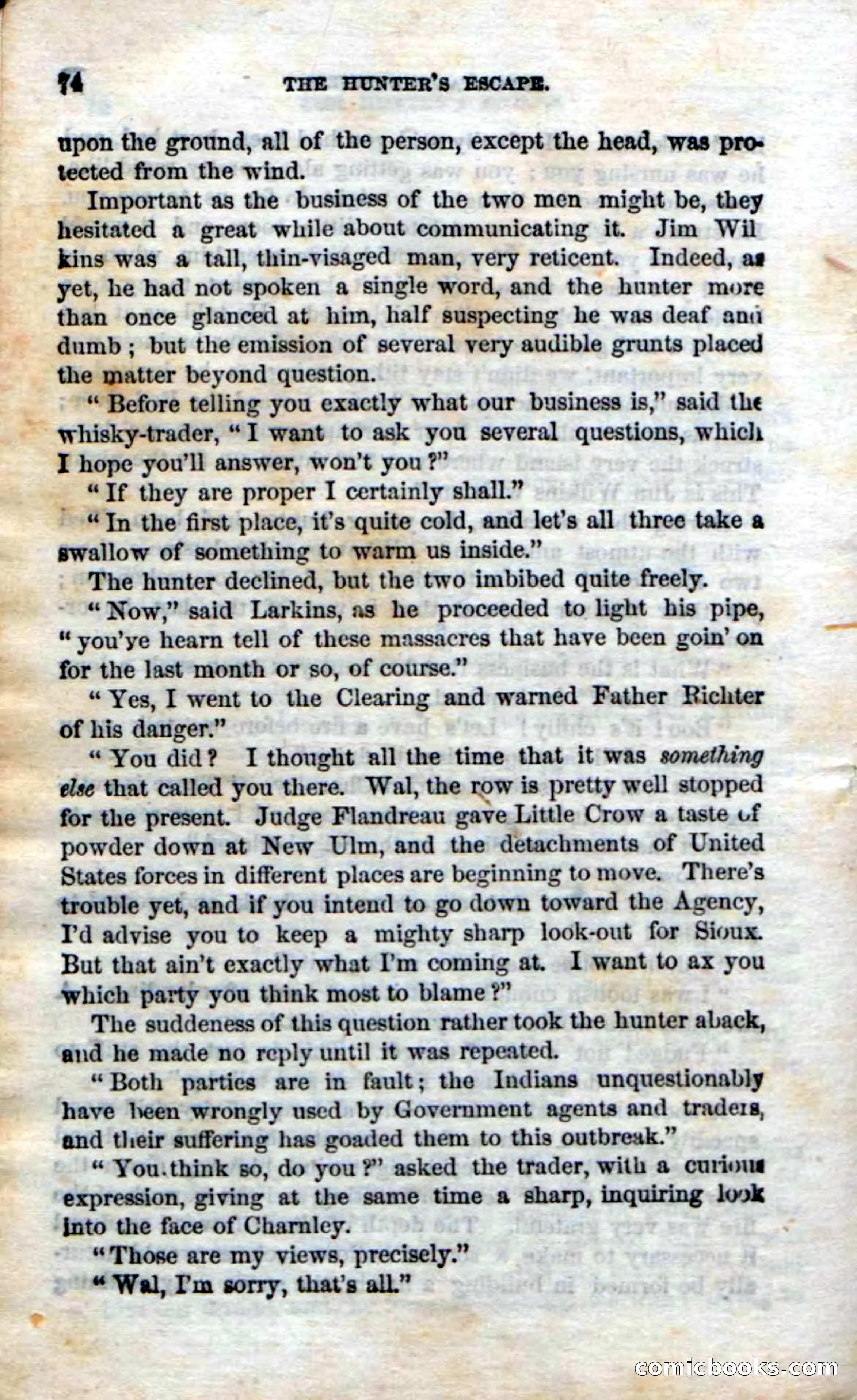 Beadle's Dime Novels No. 75: The Hunter's Escape — page 72 of 98