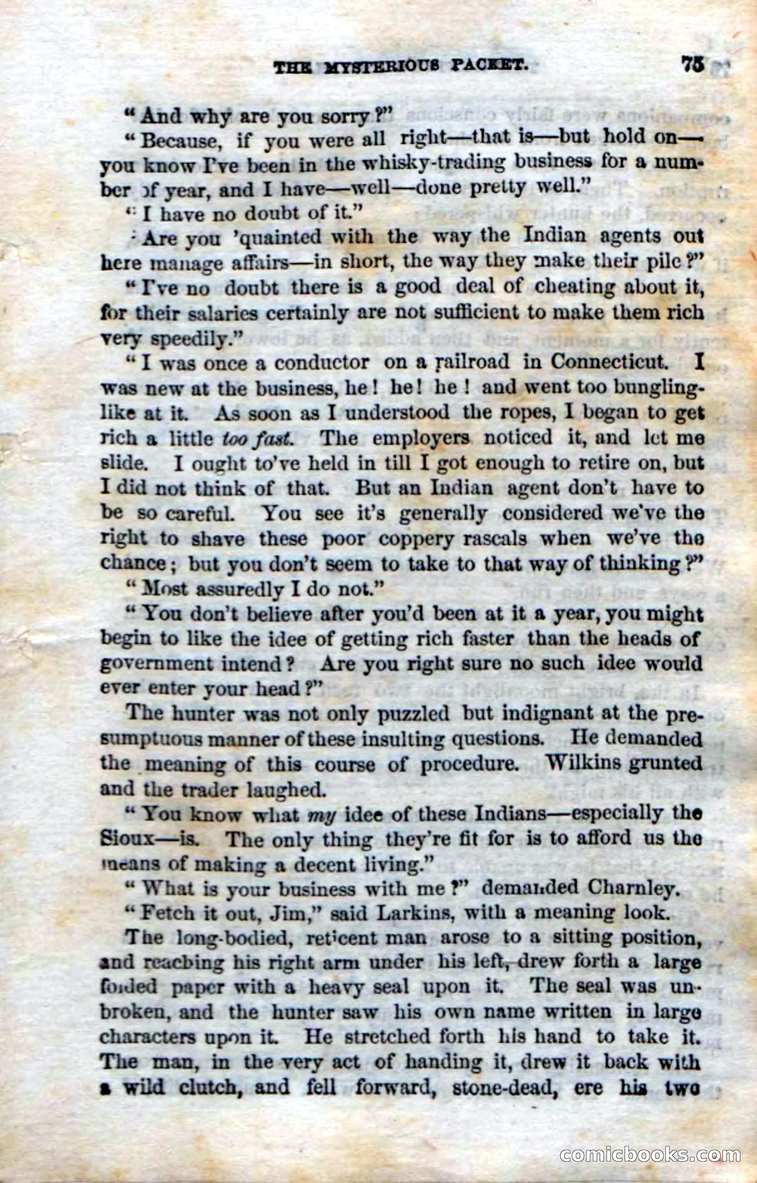 Beadle's Dime Novels No. 75: The Hunter's Escape — page 73 of 98