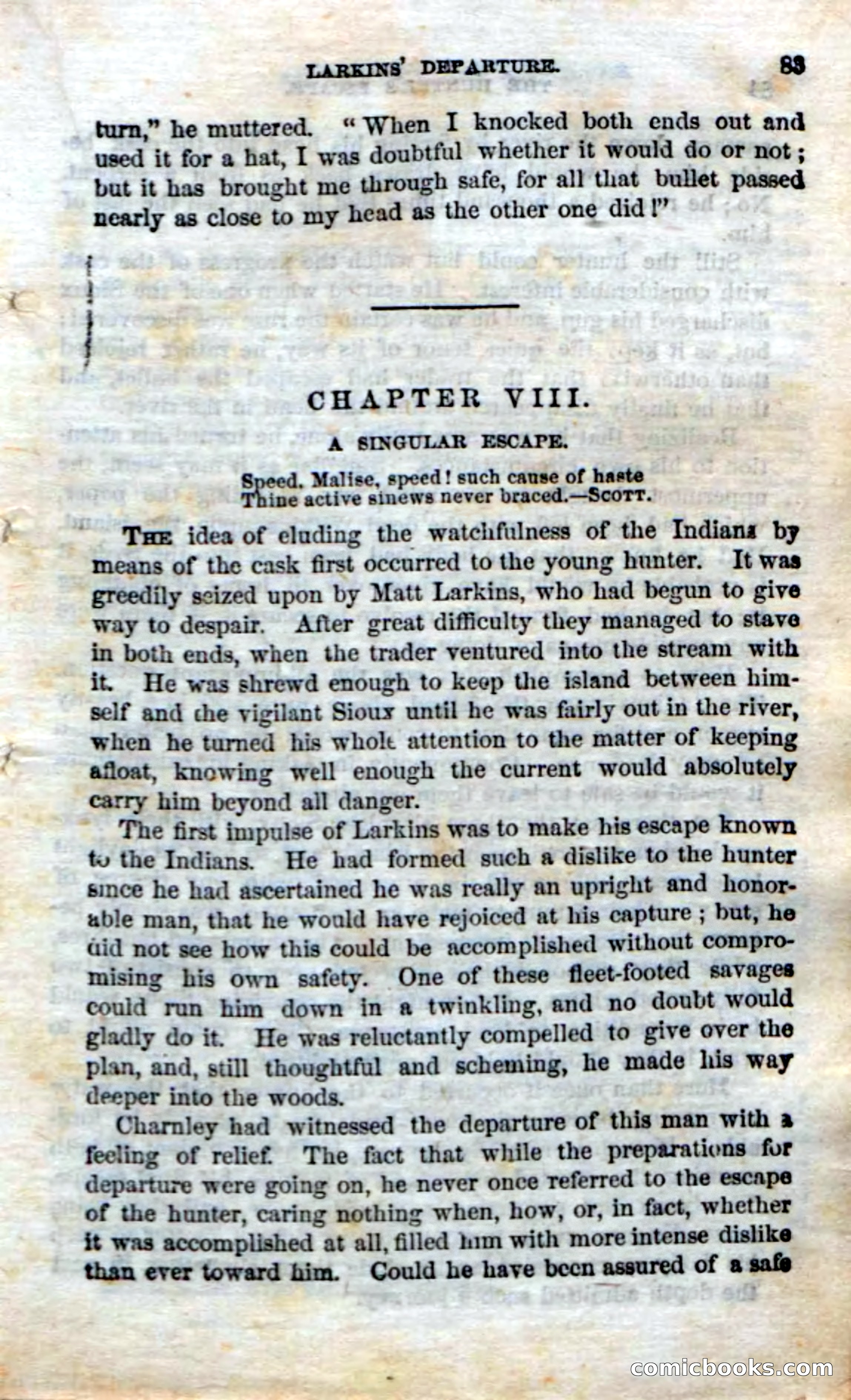 Beadle's Dime Novels No. 75: The Hunter's Escape — page 81 of 98