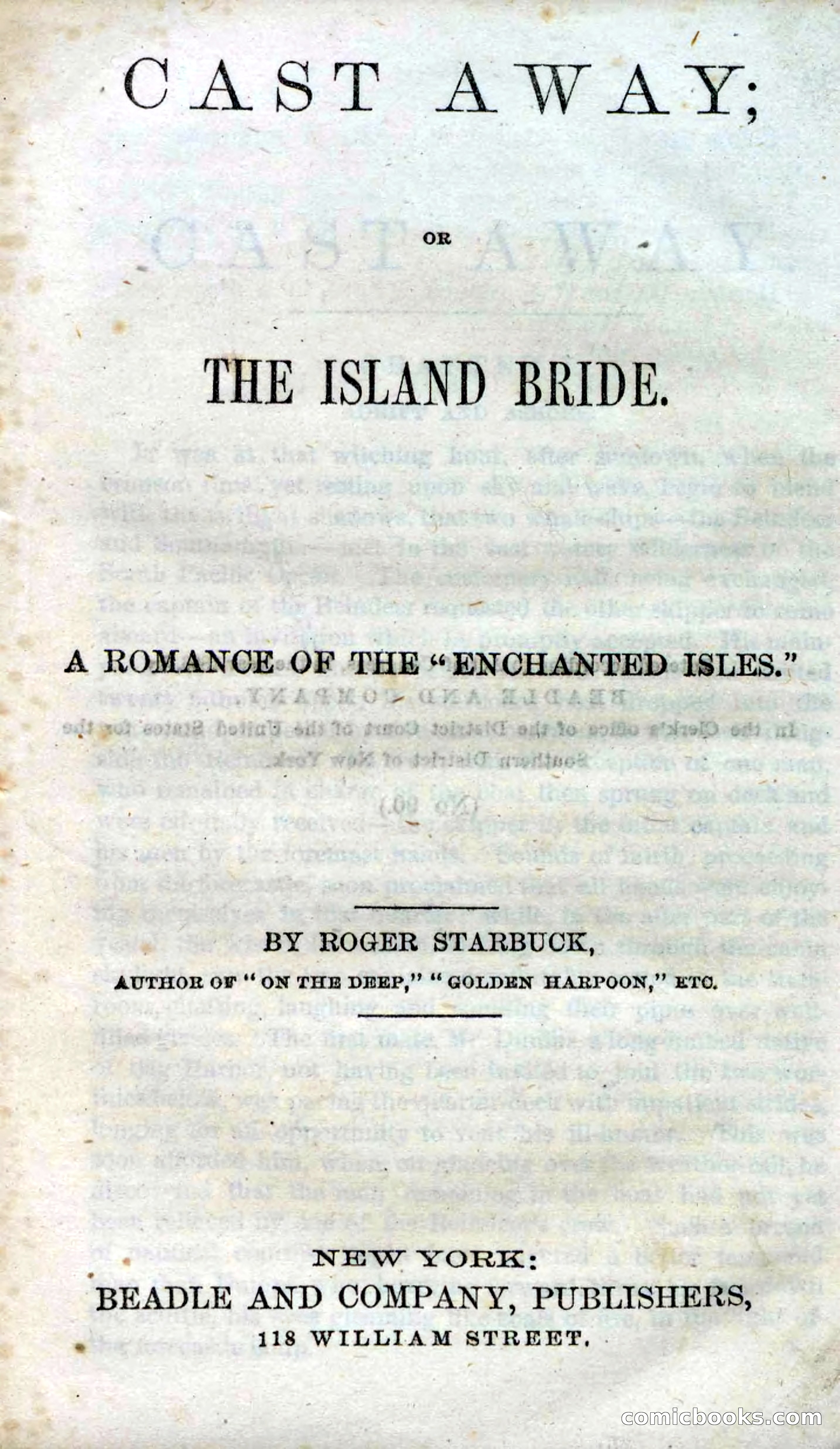 Beadle's Dime Novels No. 90: Cast Away — page 5 of 100