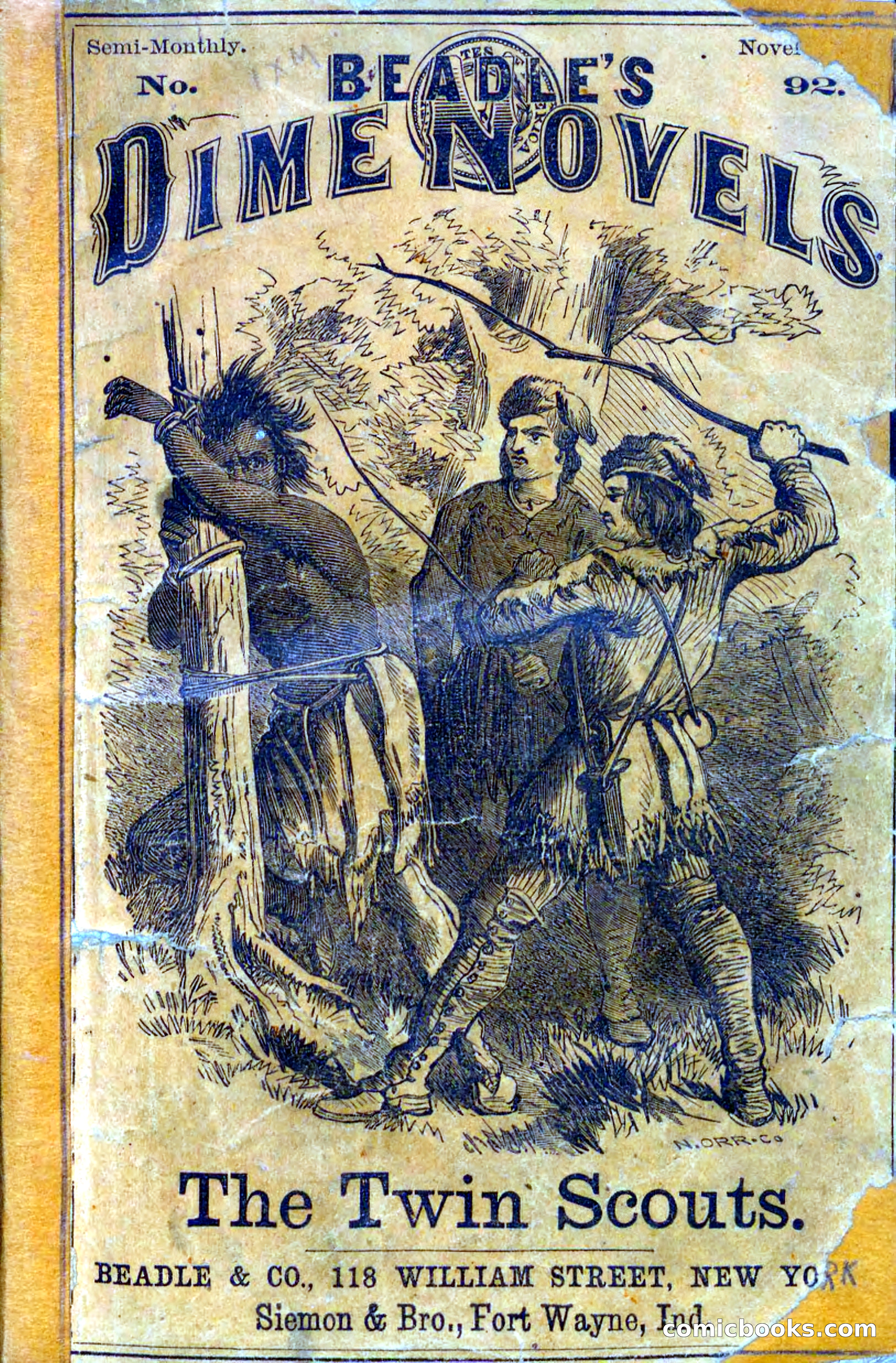 Beadle's Dime Novels No. 92: The Twin Scouts — page 1 of 98