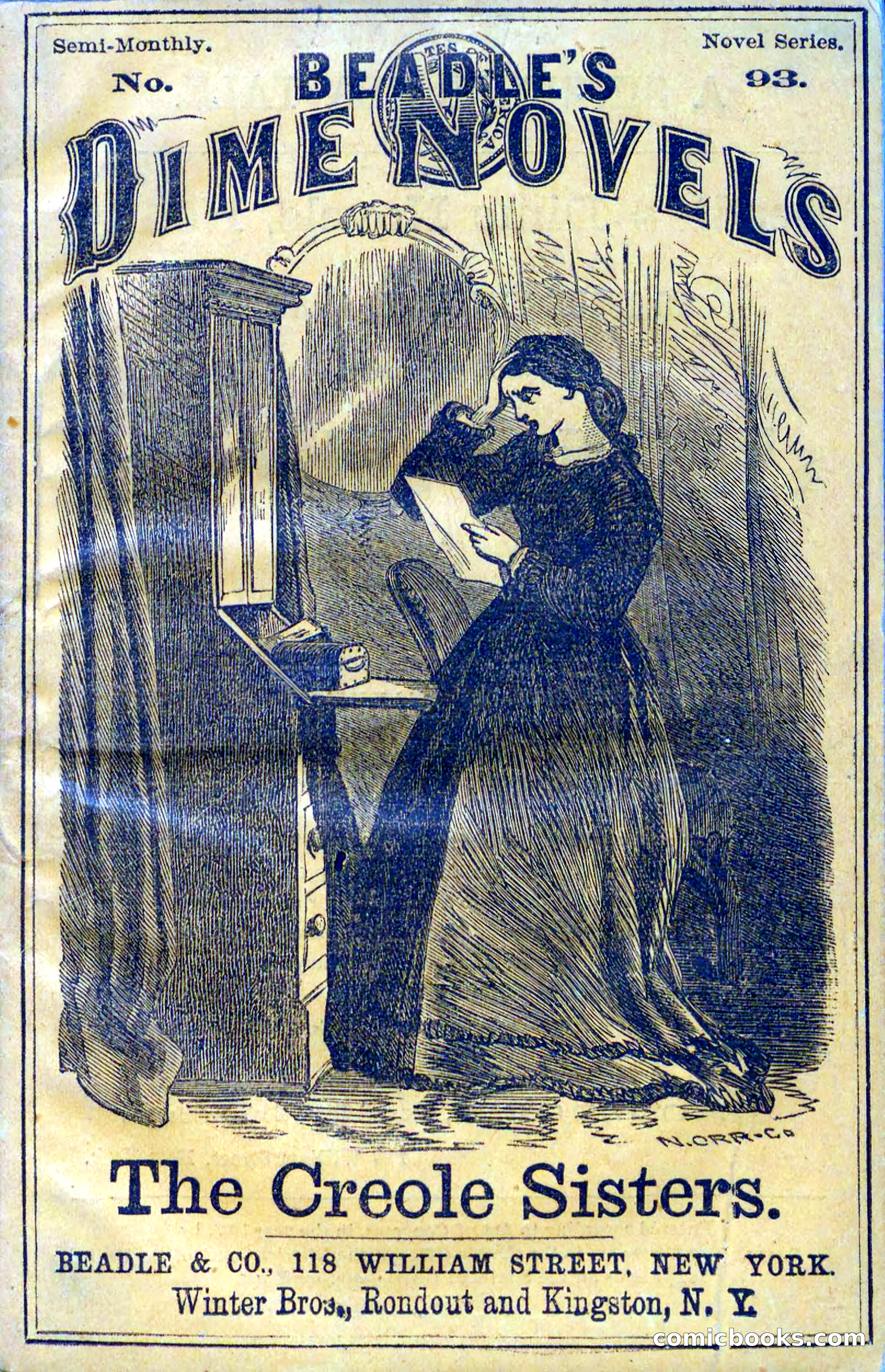 Beadle's Dime Novels No. 93: The Creole Sisters — page 1 of 100