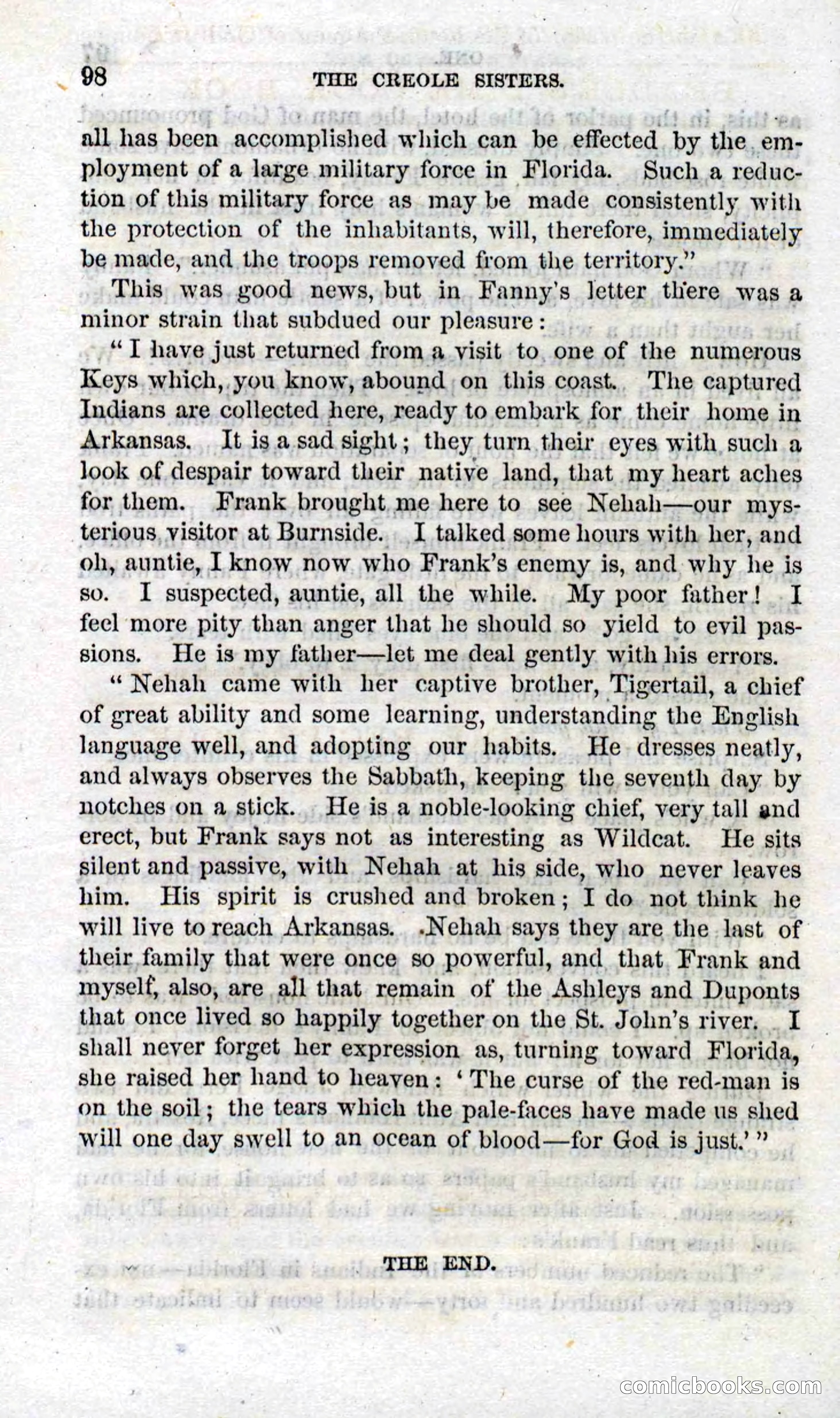 Beadle's Dime Novels No. 93: The Creole Sisters — page 96 of 100