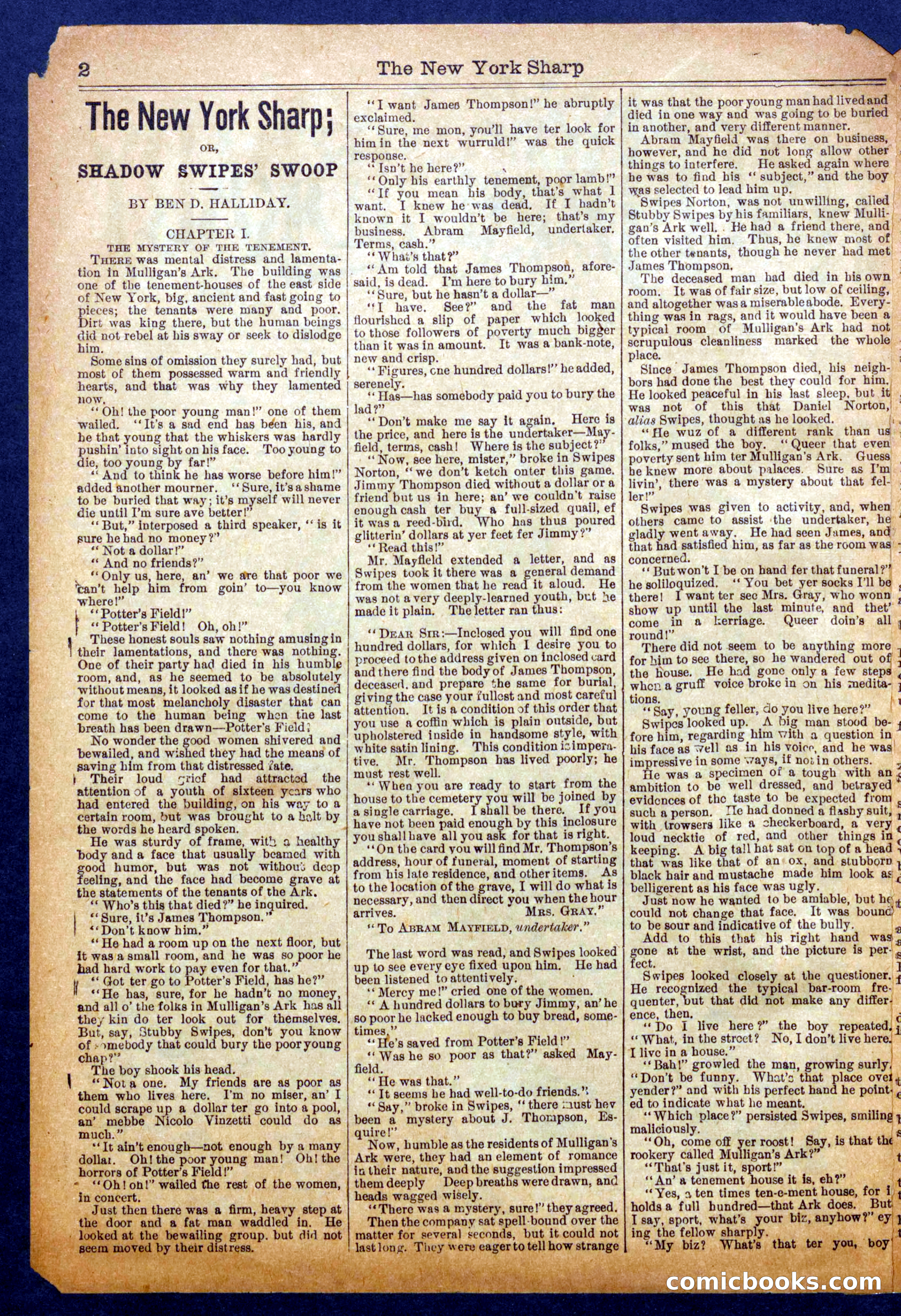 The New York Shark by Brander Halliday — page 2 of 16