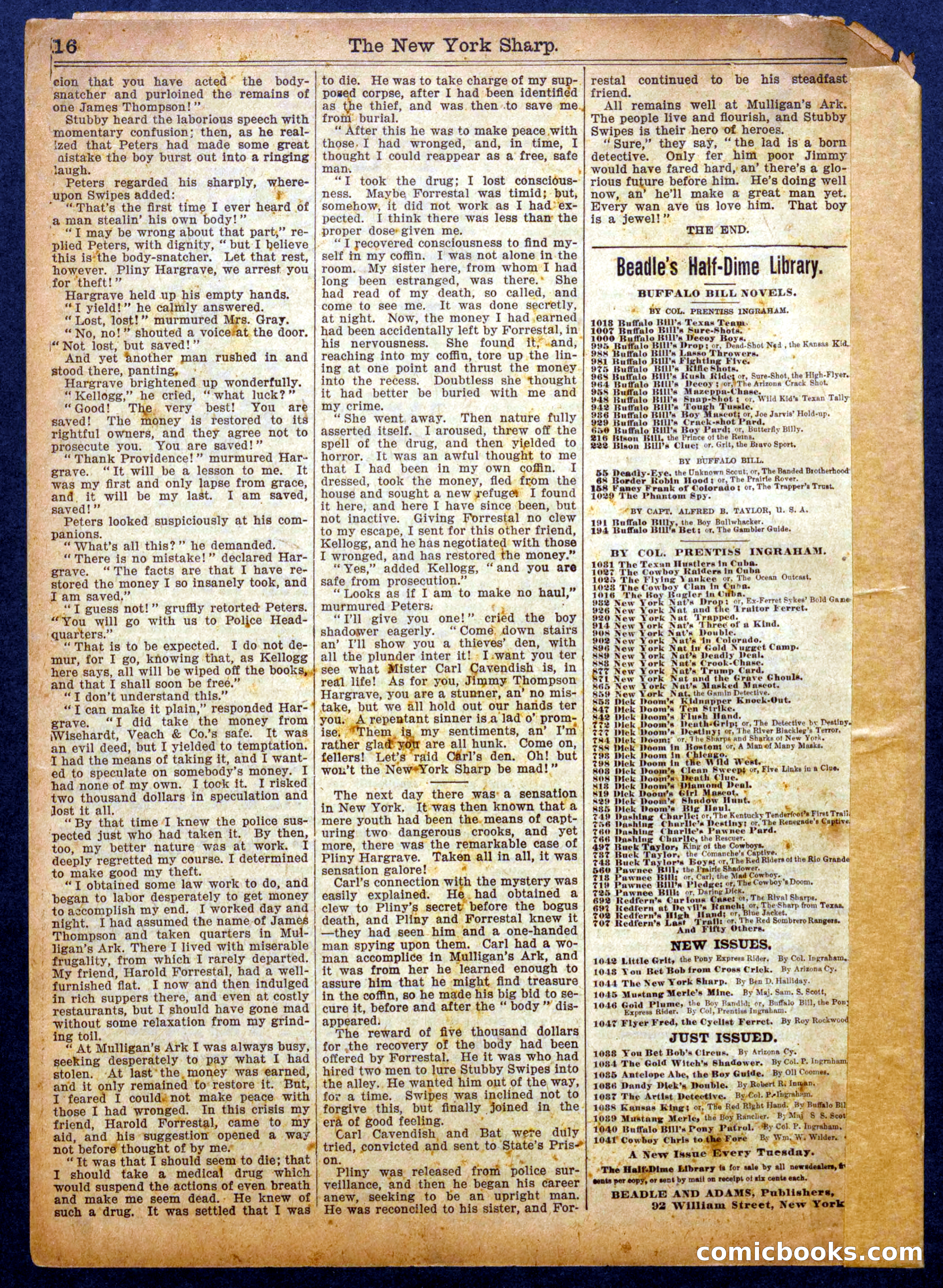 The New York Shark by Brander Halliday — page 16 of 16