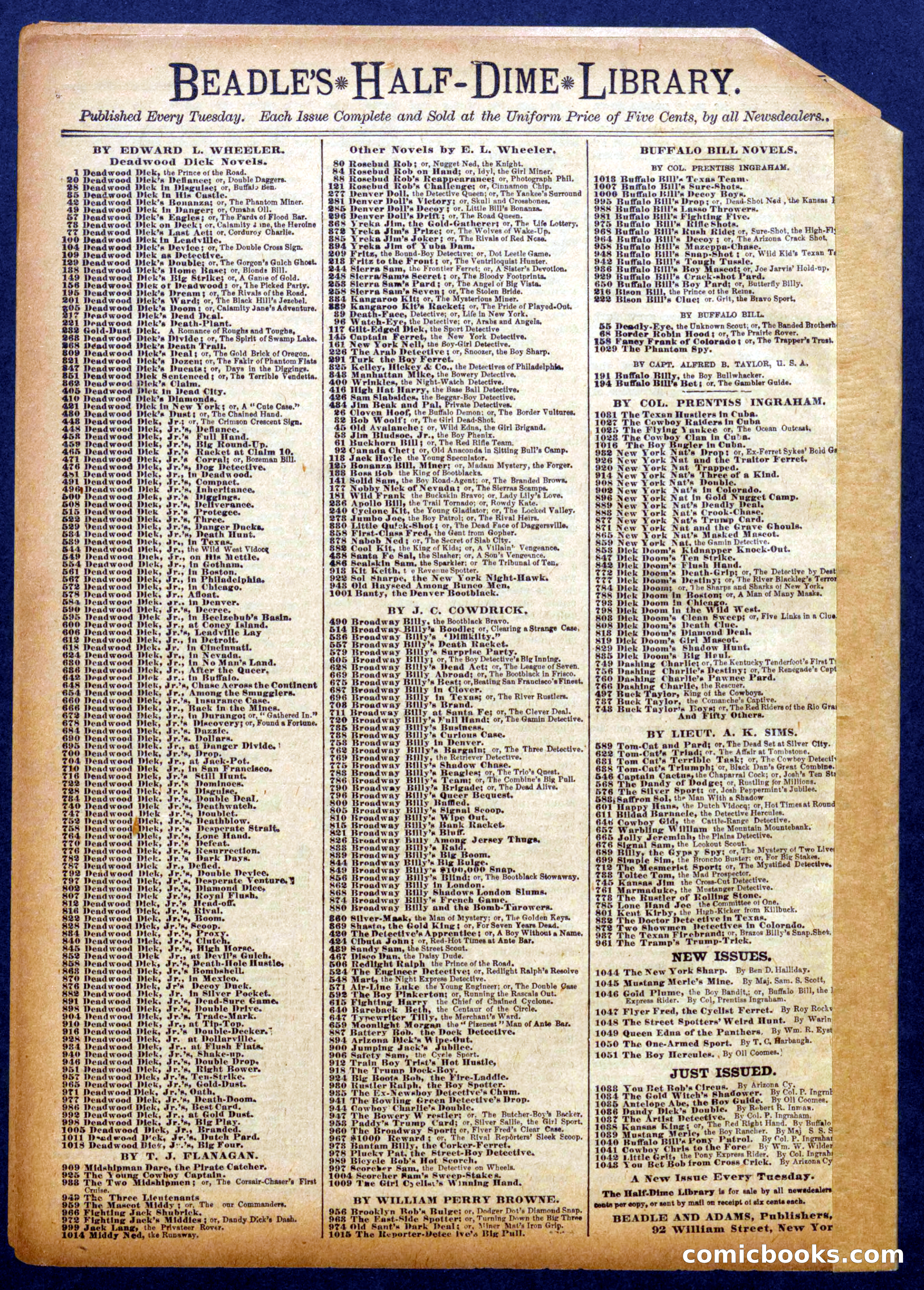 The Half Dime Library No. 1047 — page 16 of 16