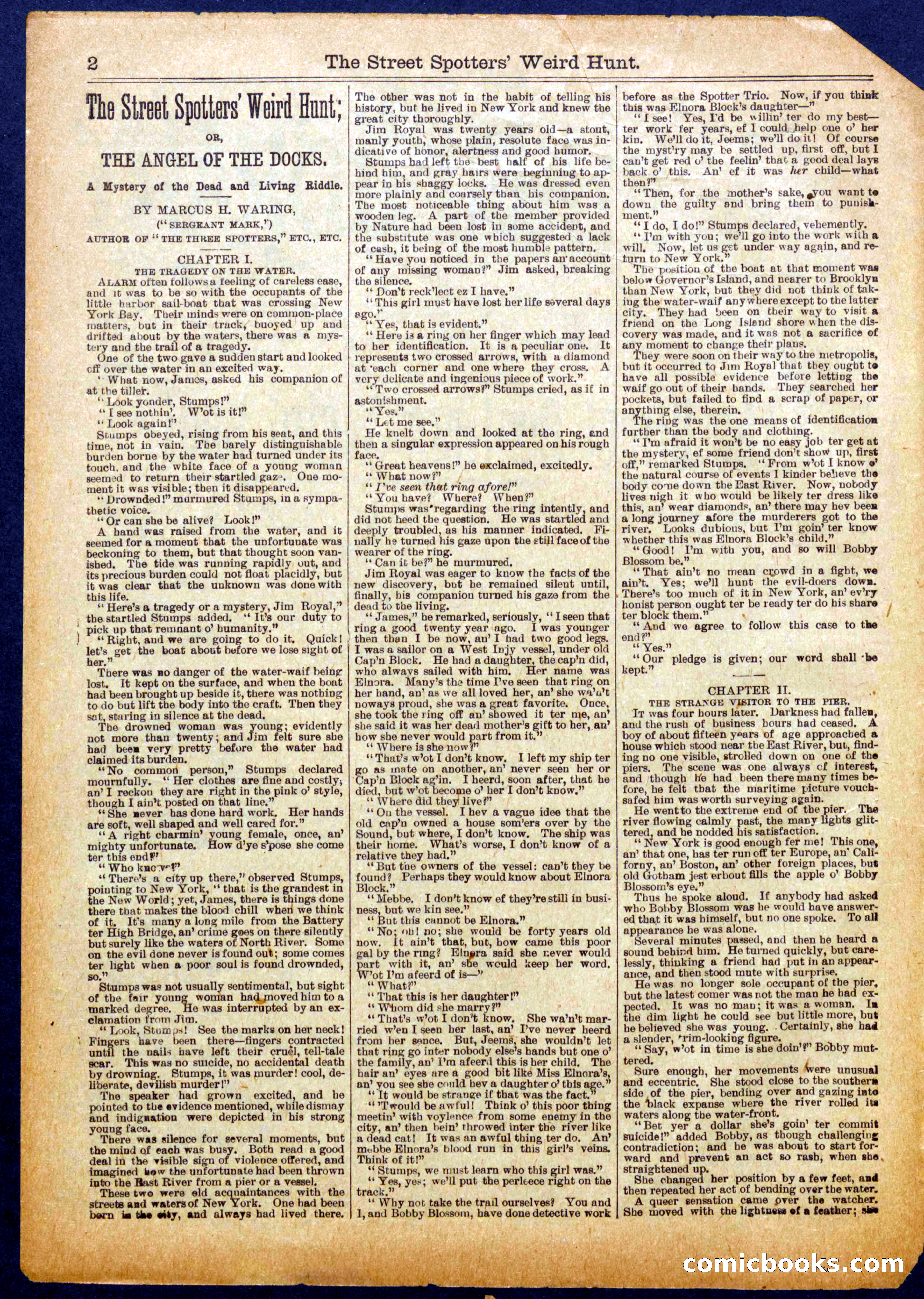 The Street Spotters' Weird Hunt; or, The Angel of the Docks — page 2 of 16