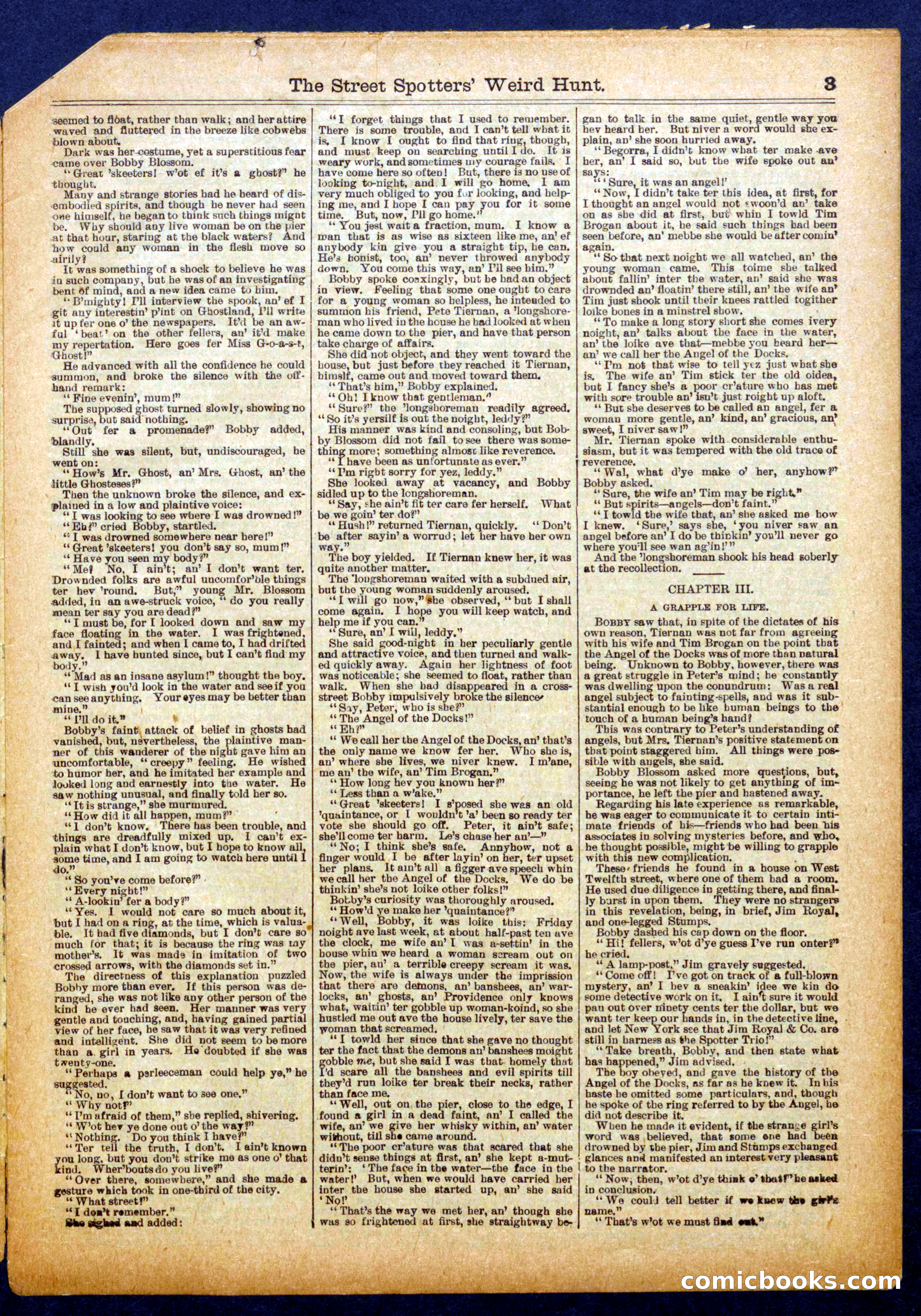 The Street Spotters' Weird Hunt; or, The Angel of the Docks — page 3 of 16
