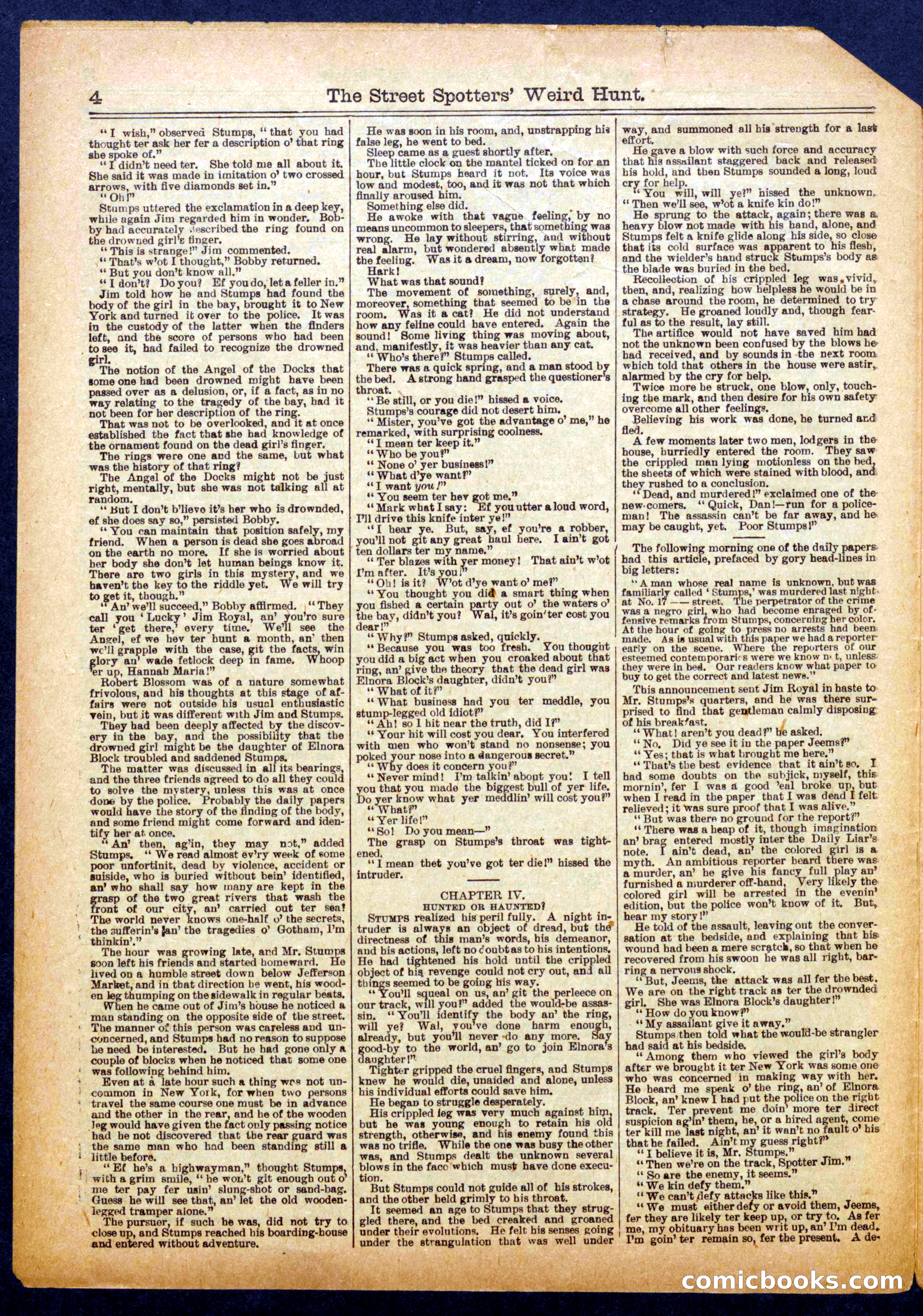 The Street Spotters' Weird Hunt; or, The Angel of the Docks — page 4 of 16