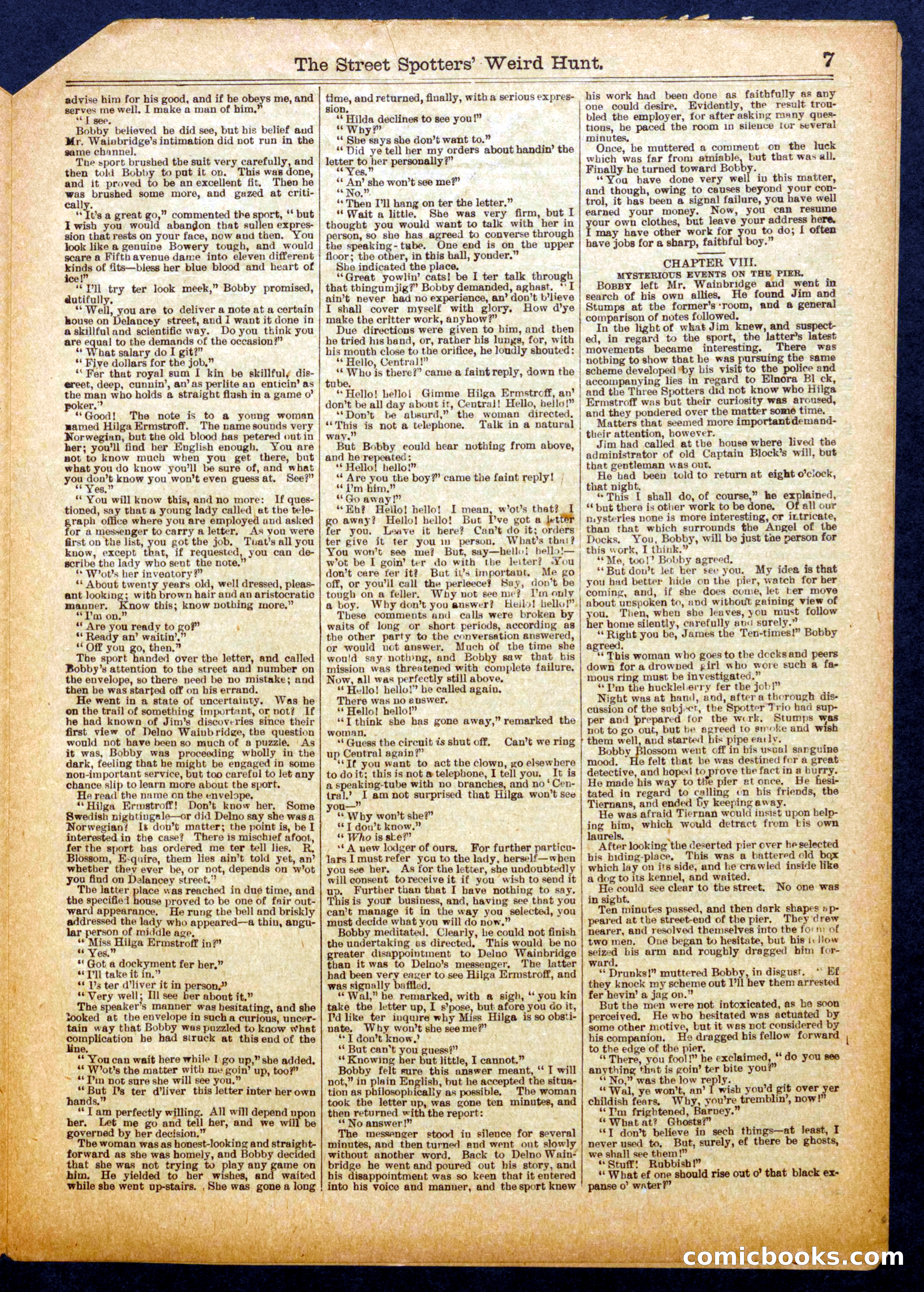 The Street Spotters' Weird Hunt; or, The Angel of the Docks — page 7 of 16