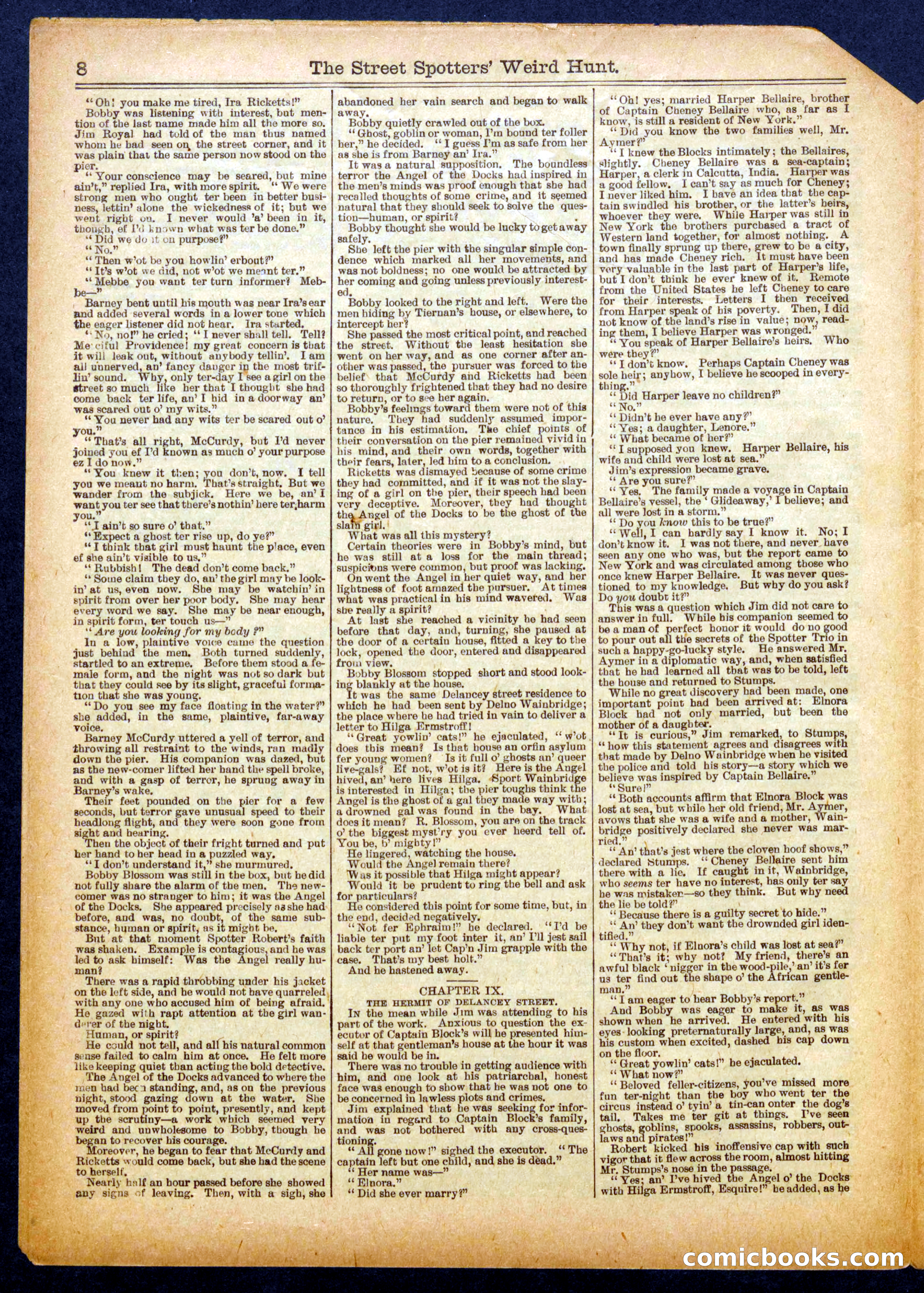 The Street Spotters' Weird Hunt; or, The Angel of the Docks — page 8 of 16