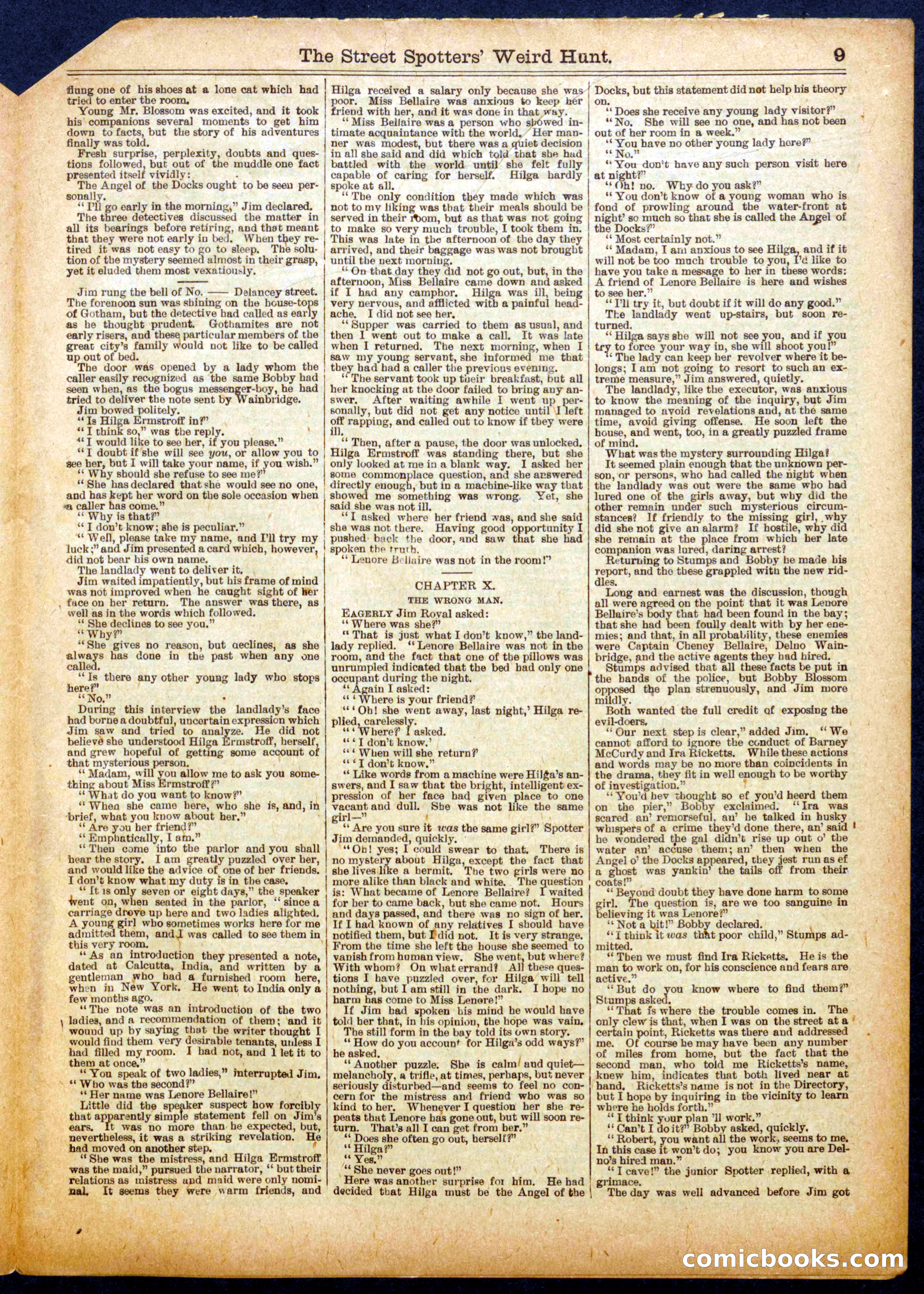 The Street Spotters' Weird Hunt; or, The Angel of the Docks — page 9 of 16