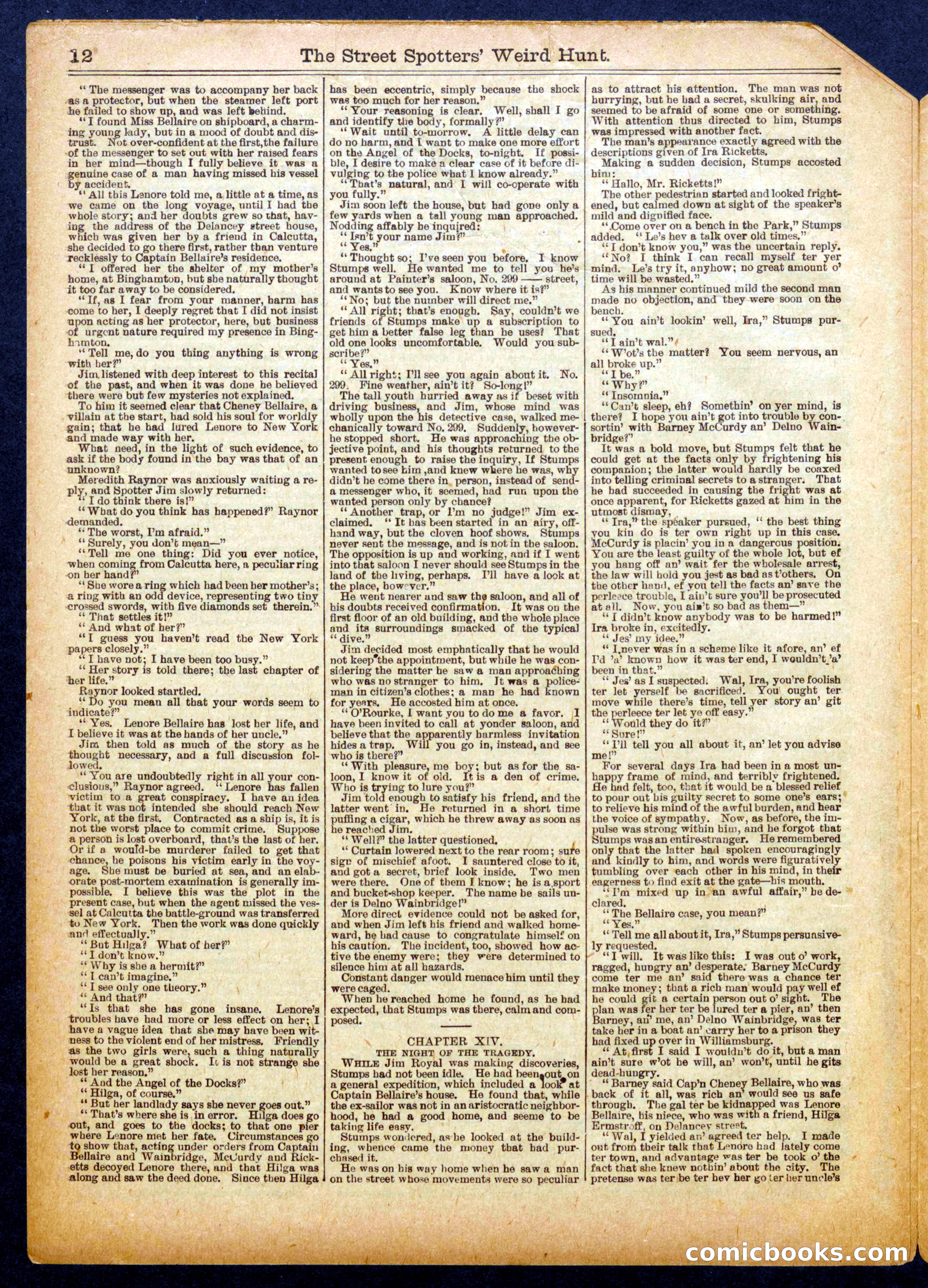 The Street Spotters' Weird Hunt; or, The Angel of the Docks — page 12 of 16