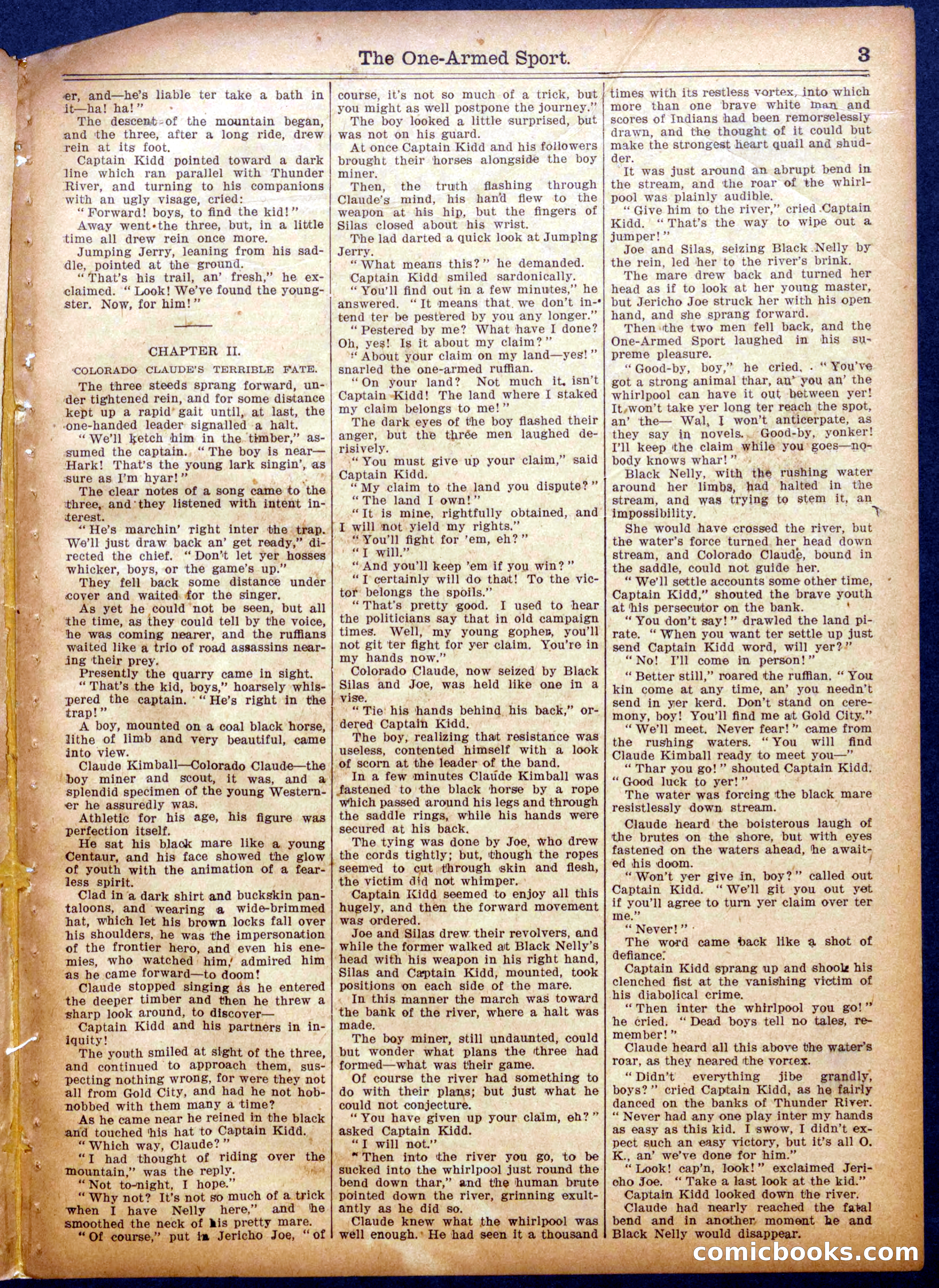 The Half Dime Library No. 1050: The One-Armed Sport — page 3 of 16