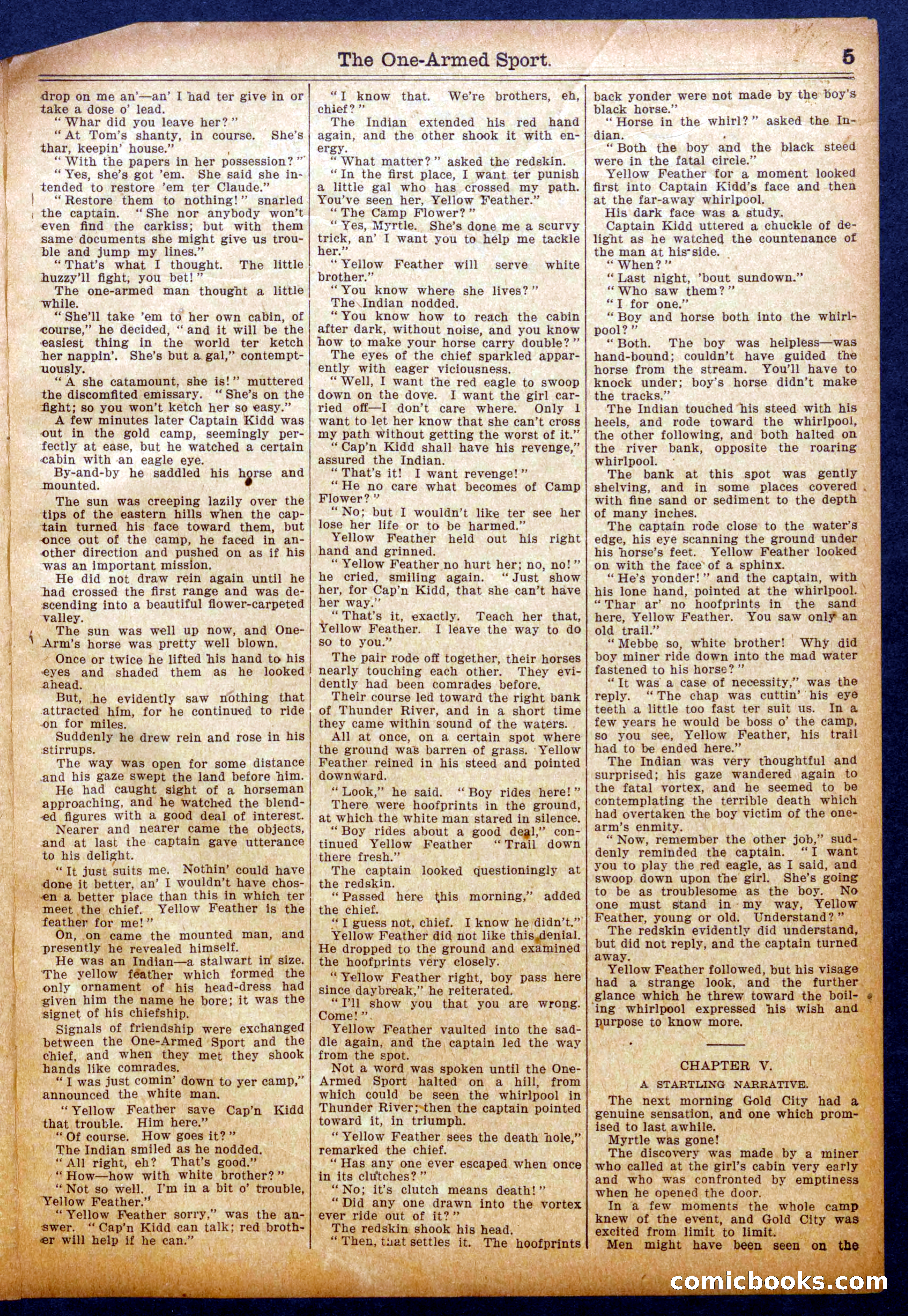 The Half Dime Library No. 1050: The One-Armed Sport — page 5 of 16