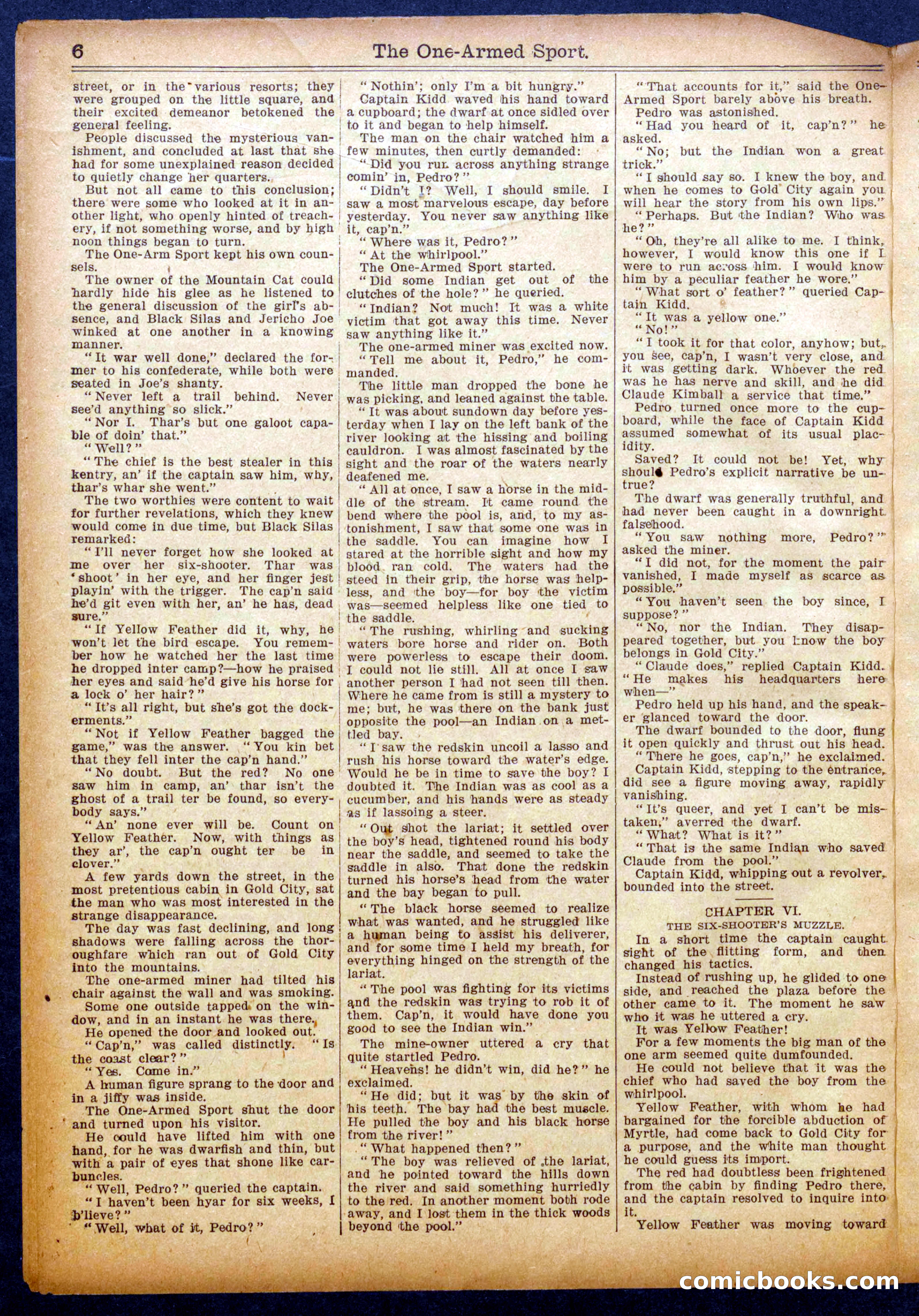 The Half Dime Library No. 1050: The One-Armed Sport — page 6 of 16