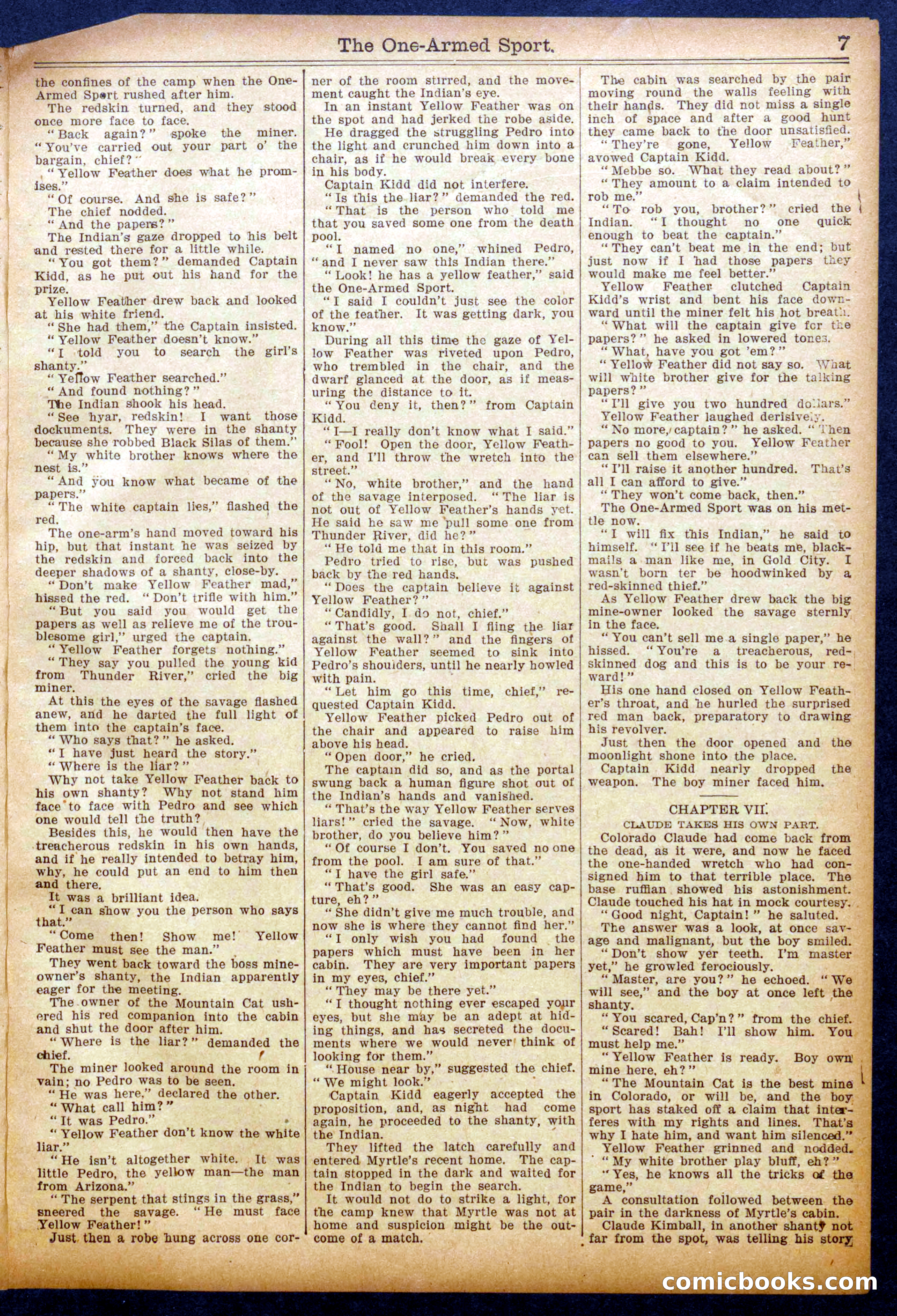 The Half Dime Library No. 1050: The One-Armed Sport — page 7 of 16