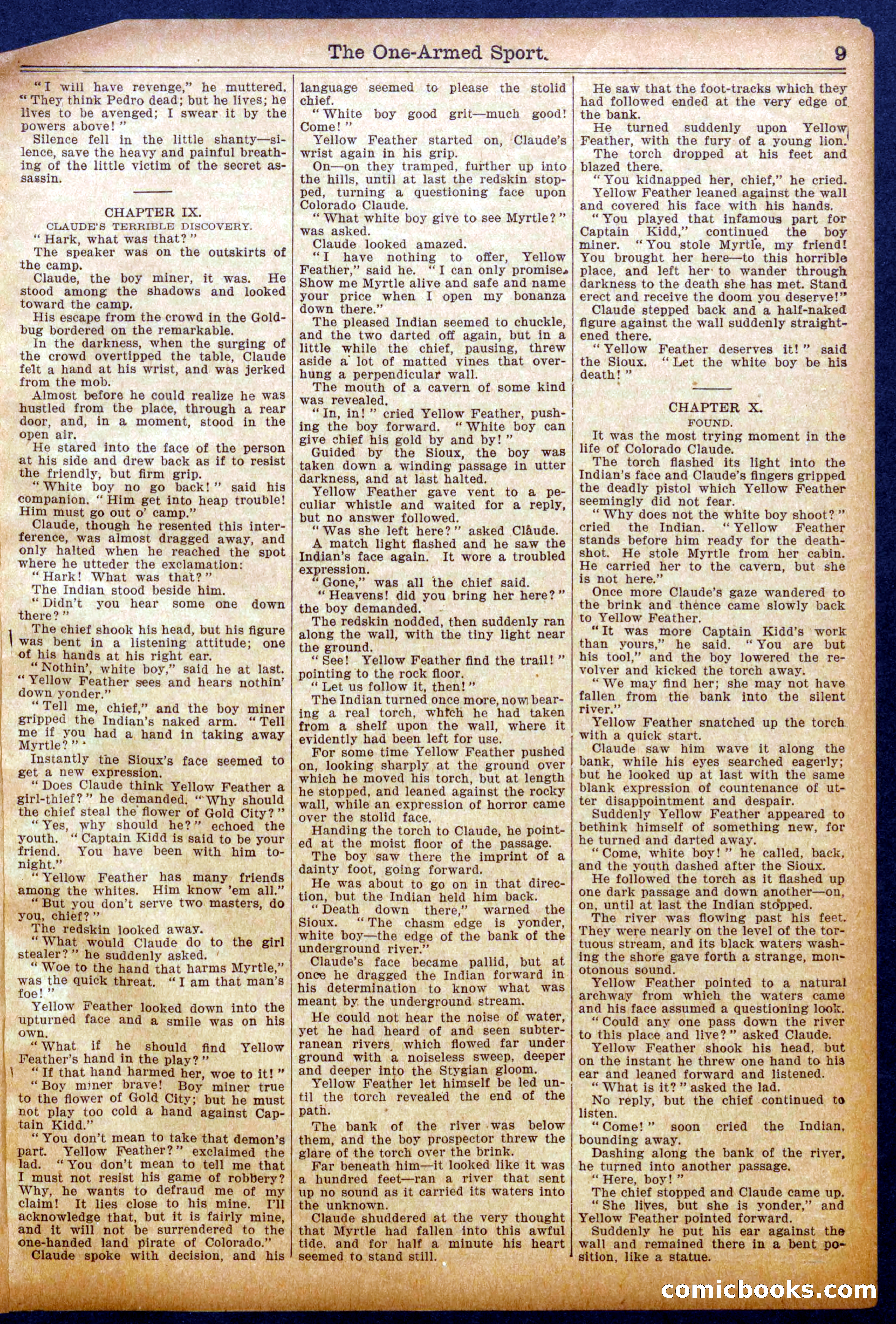 The Half Dime Library No. 1050: The One-Armed Sport — page 9 of 16