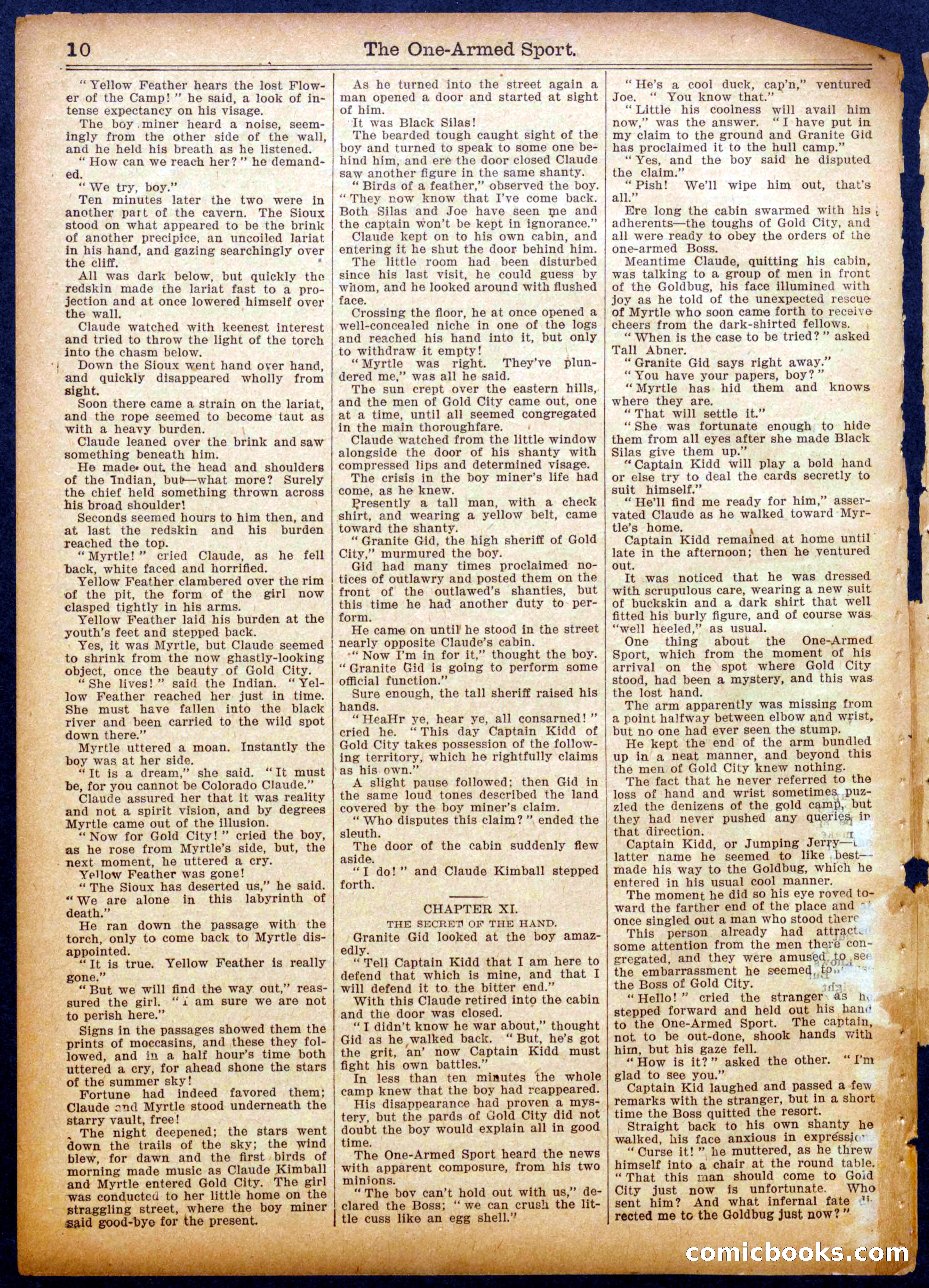 The Half Dime Library No. 1050: The One-Armed Sport — page 10 of 16
