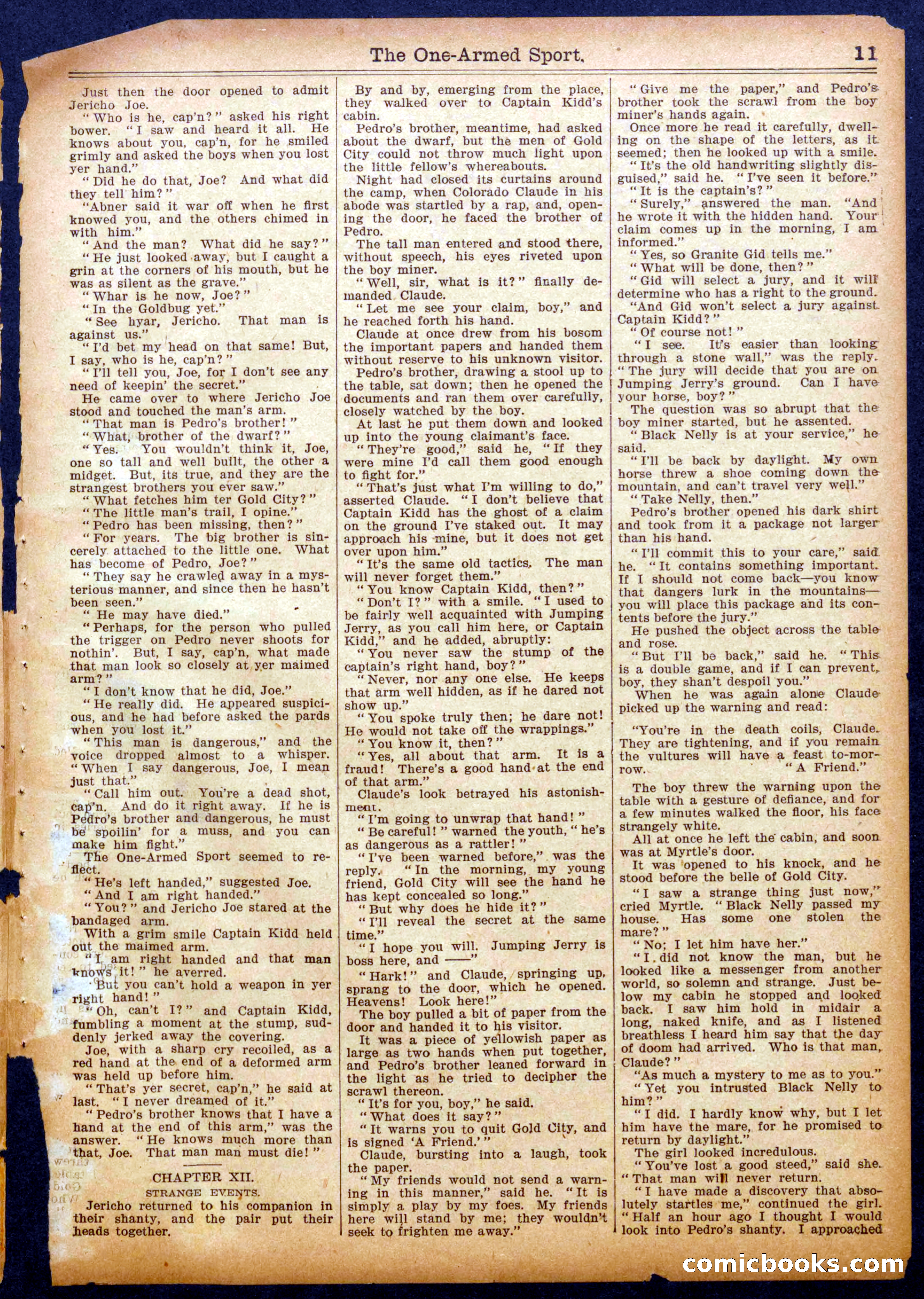 The Half Dime Library No. 1050: The One-Armed Sport — page 11 of 16