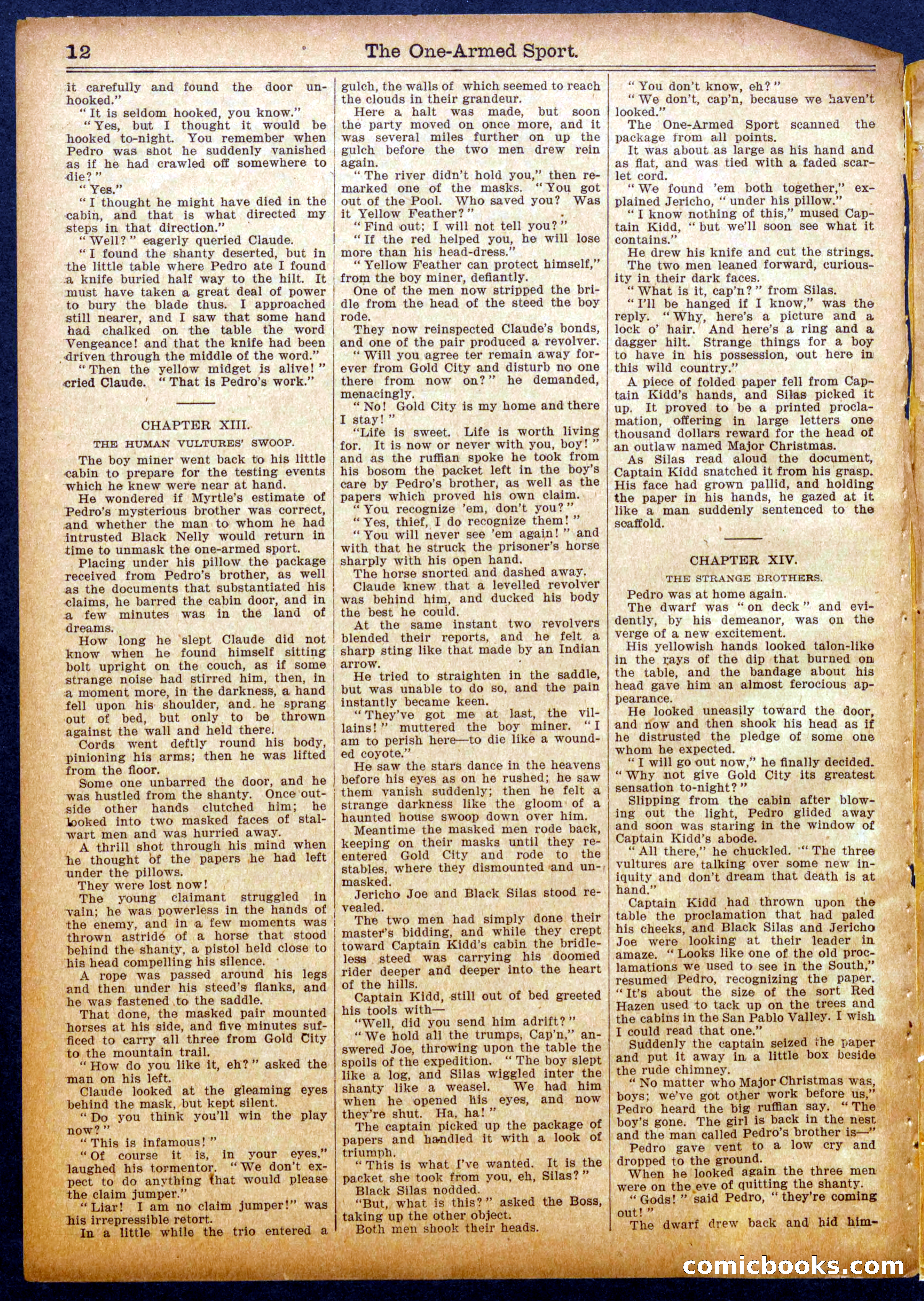 The Half Dime Library No. 1050: The One-Armed Sport — page 12 of 16
