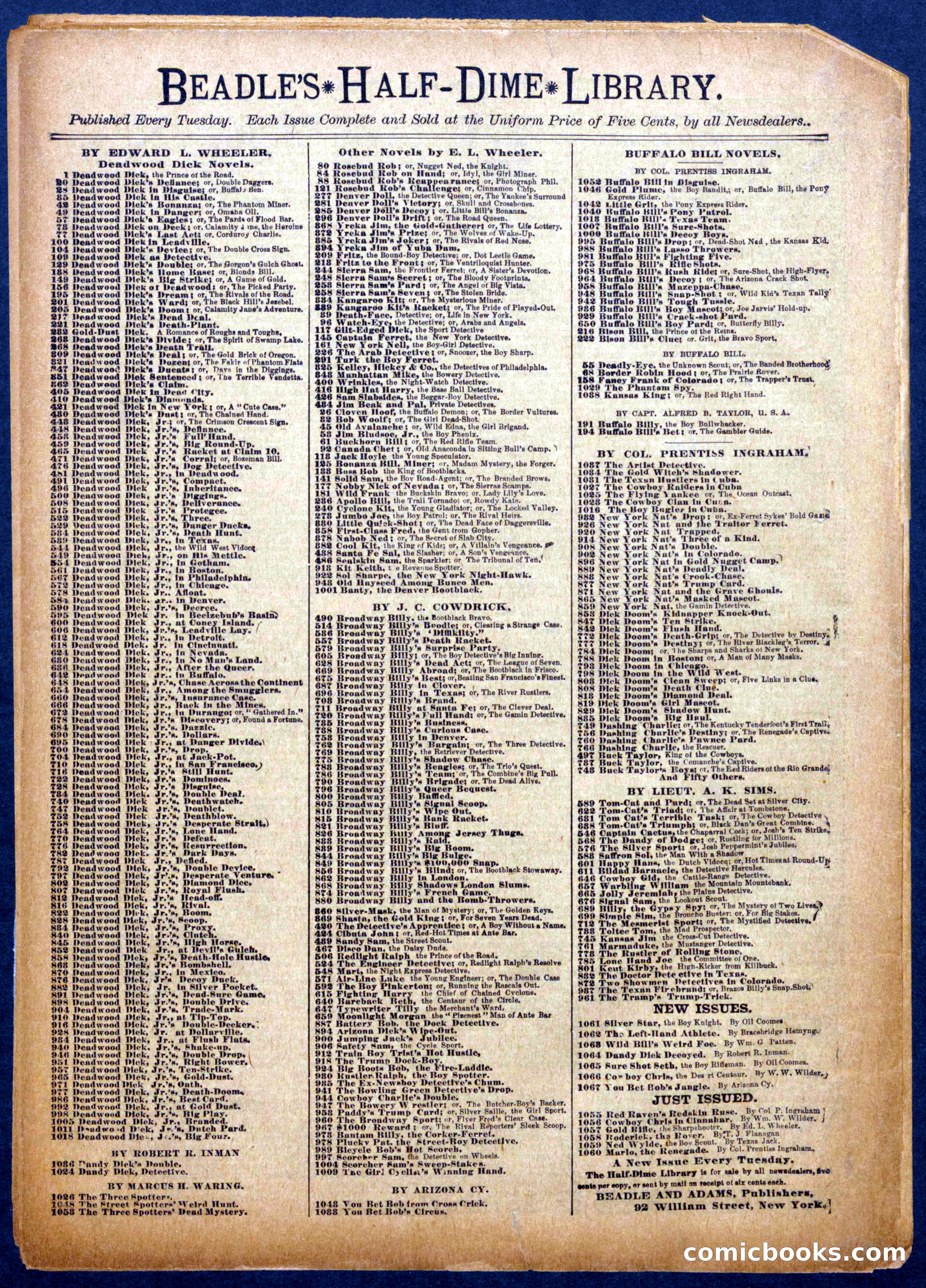 The Half Dime Library, No. 1061 — page 24 of 24