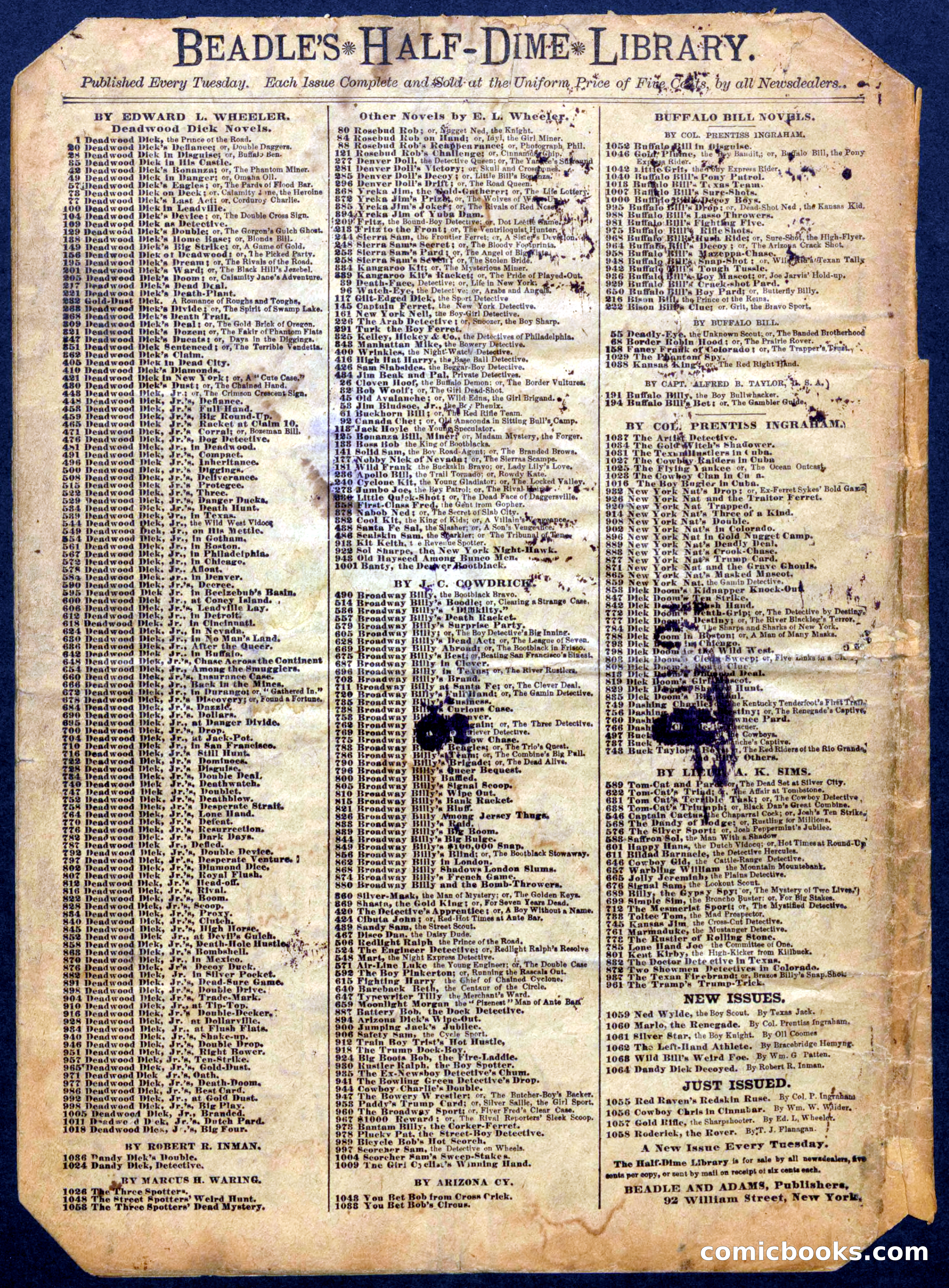 The Half Dime Library No. 1062 — page 16 of 16