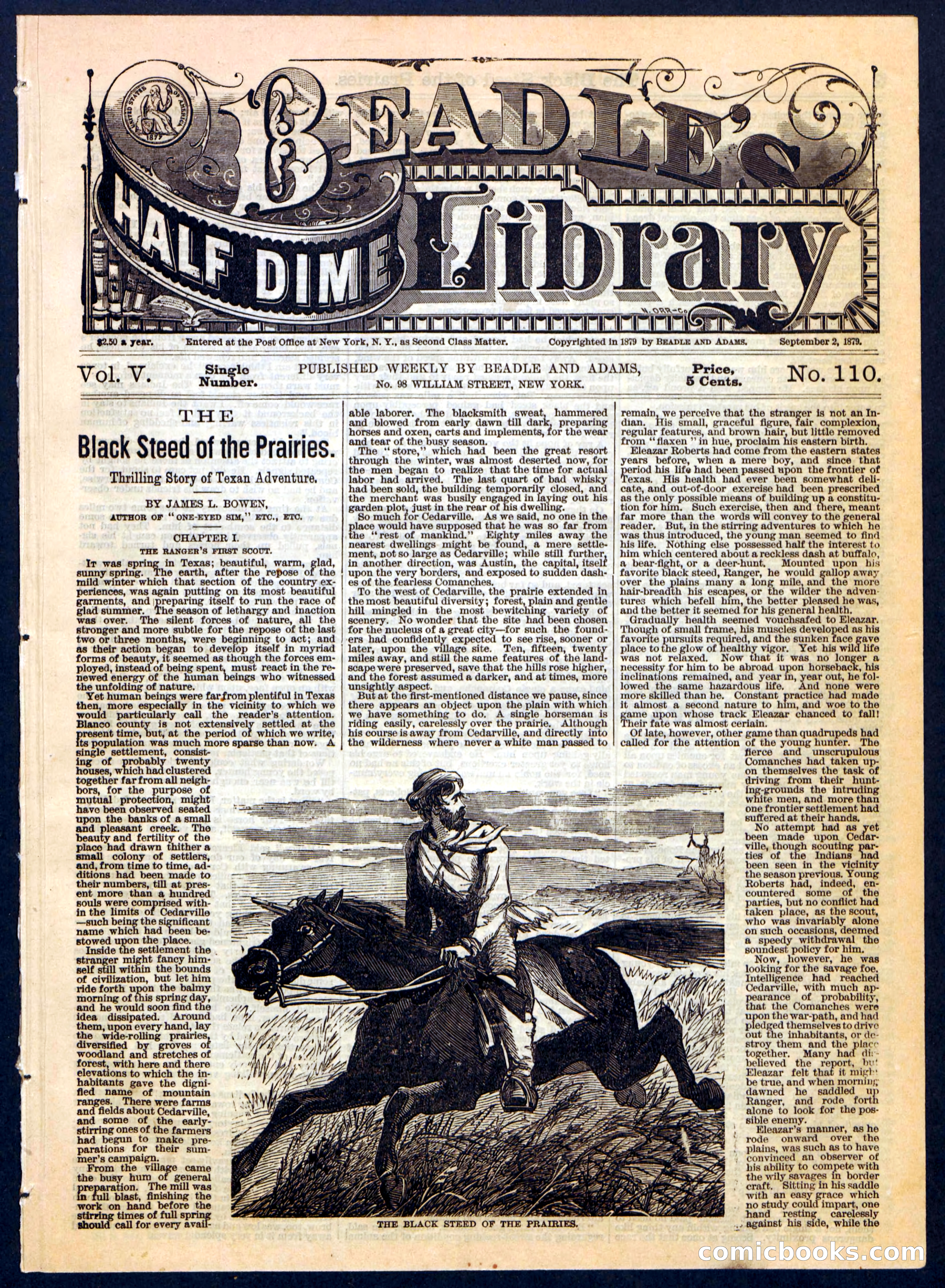 Beadle's Half Dime Library, No. 110
