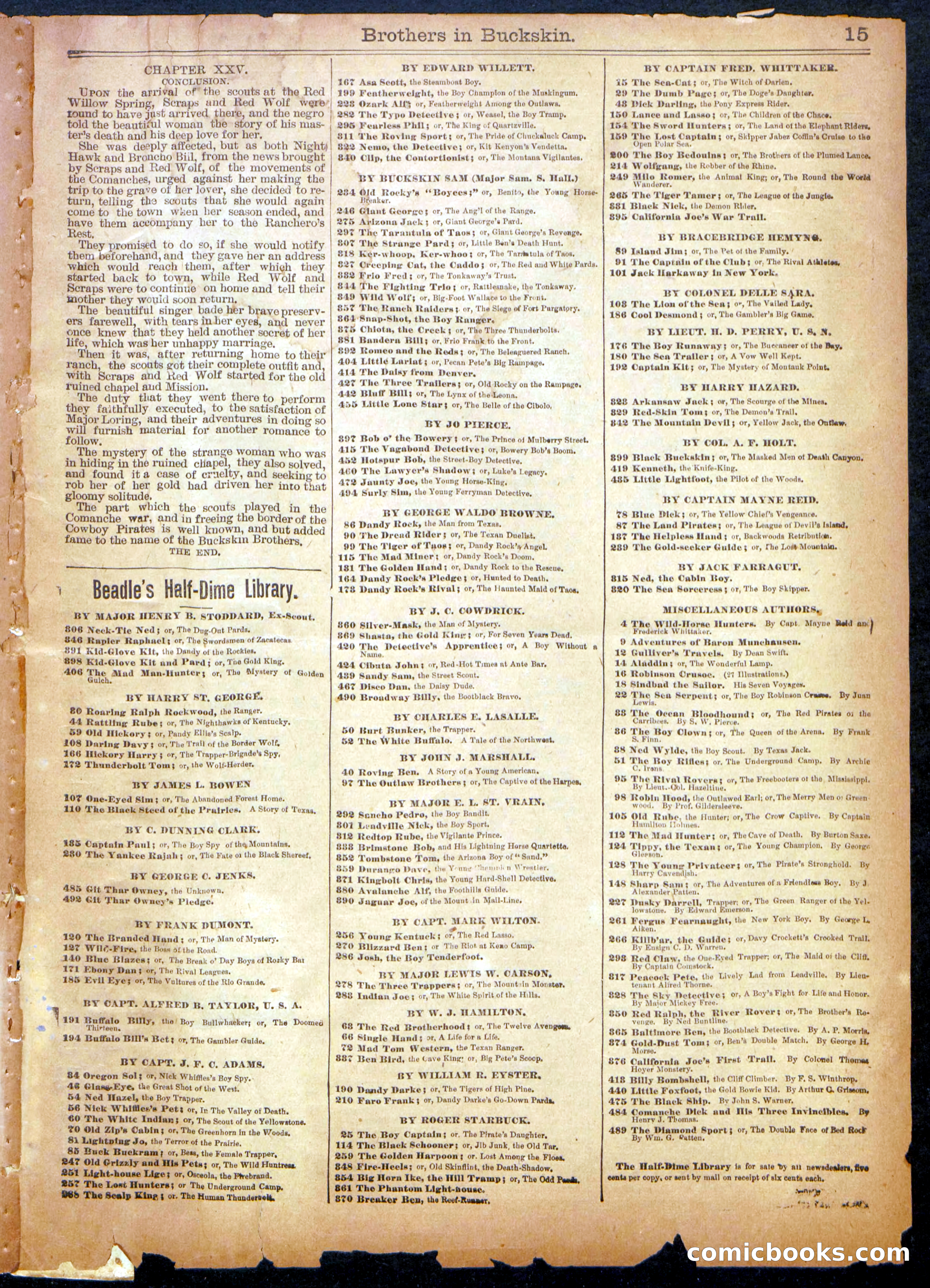 Beadle's Half Dime Library No. 1132 — page 15 of 16