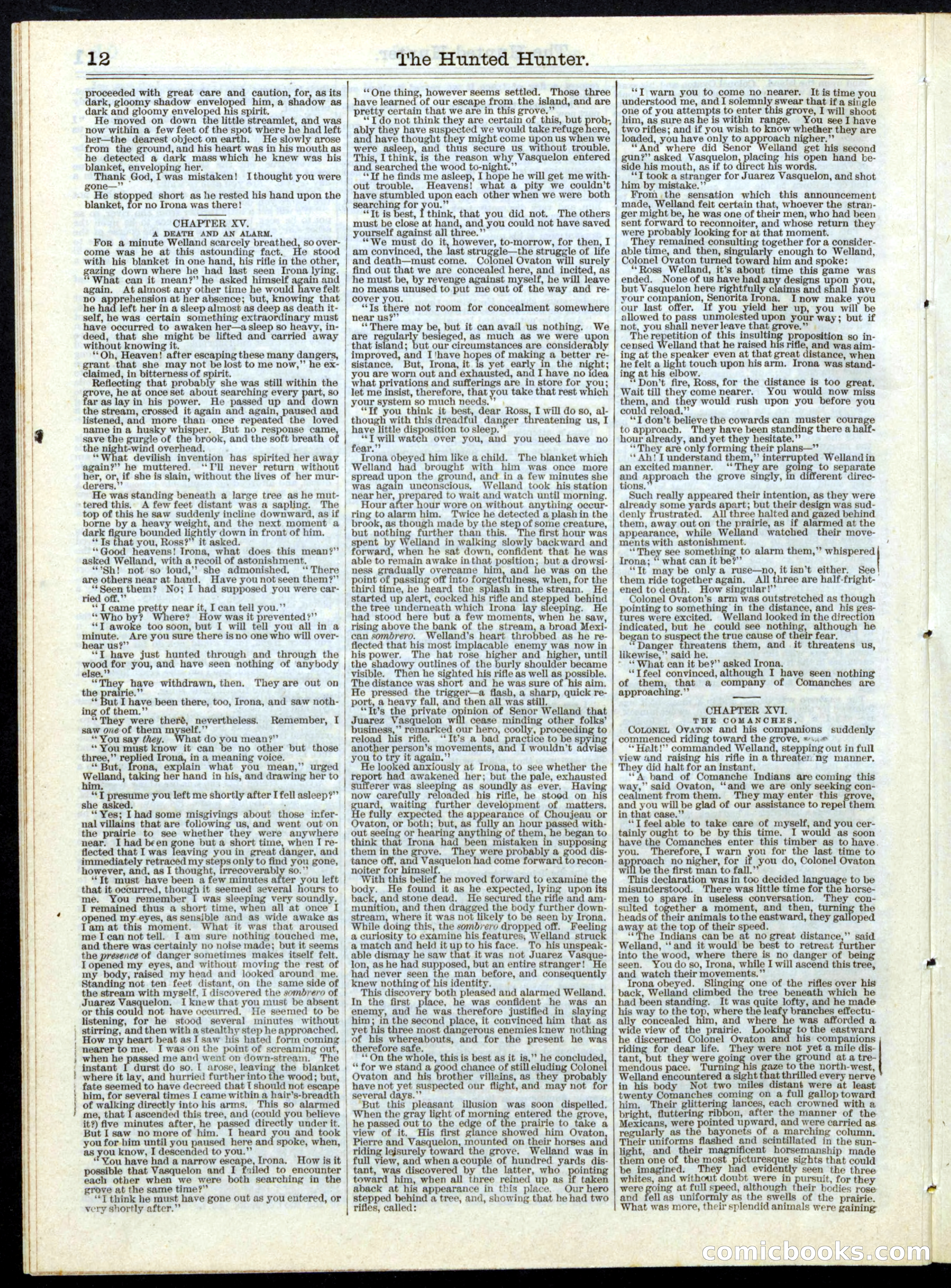 The Hunted Hunter; or, The Strange Horseman of the Prairie — page 12 of 16