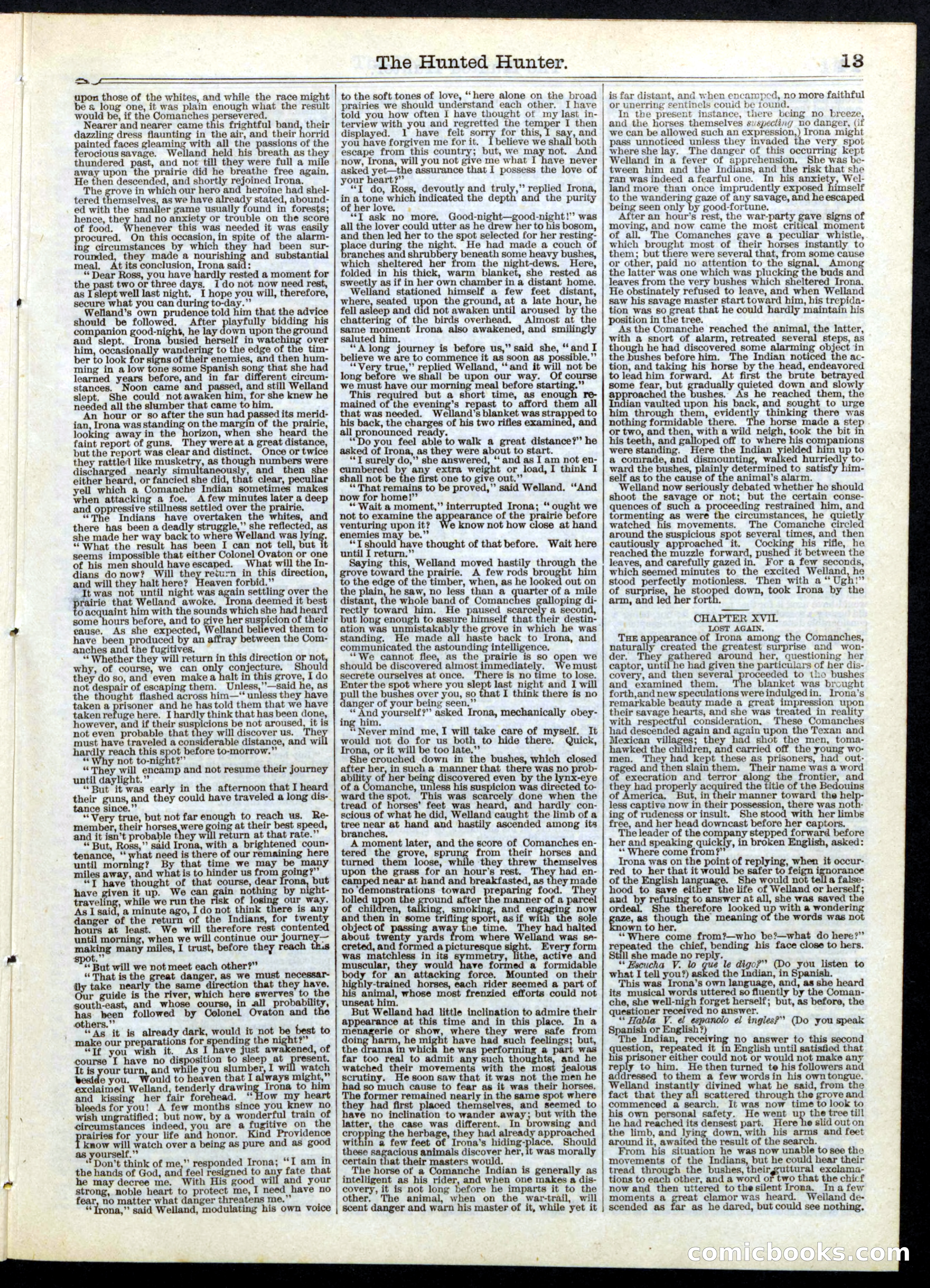 The Hunted Hunter; or, The Strange Horseman of the Prairie — page 13 of 16