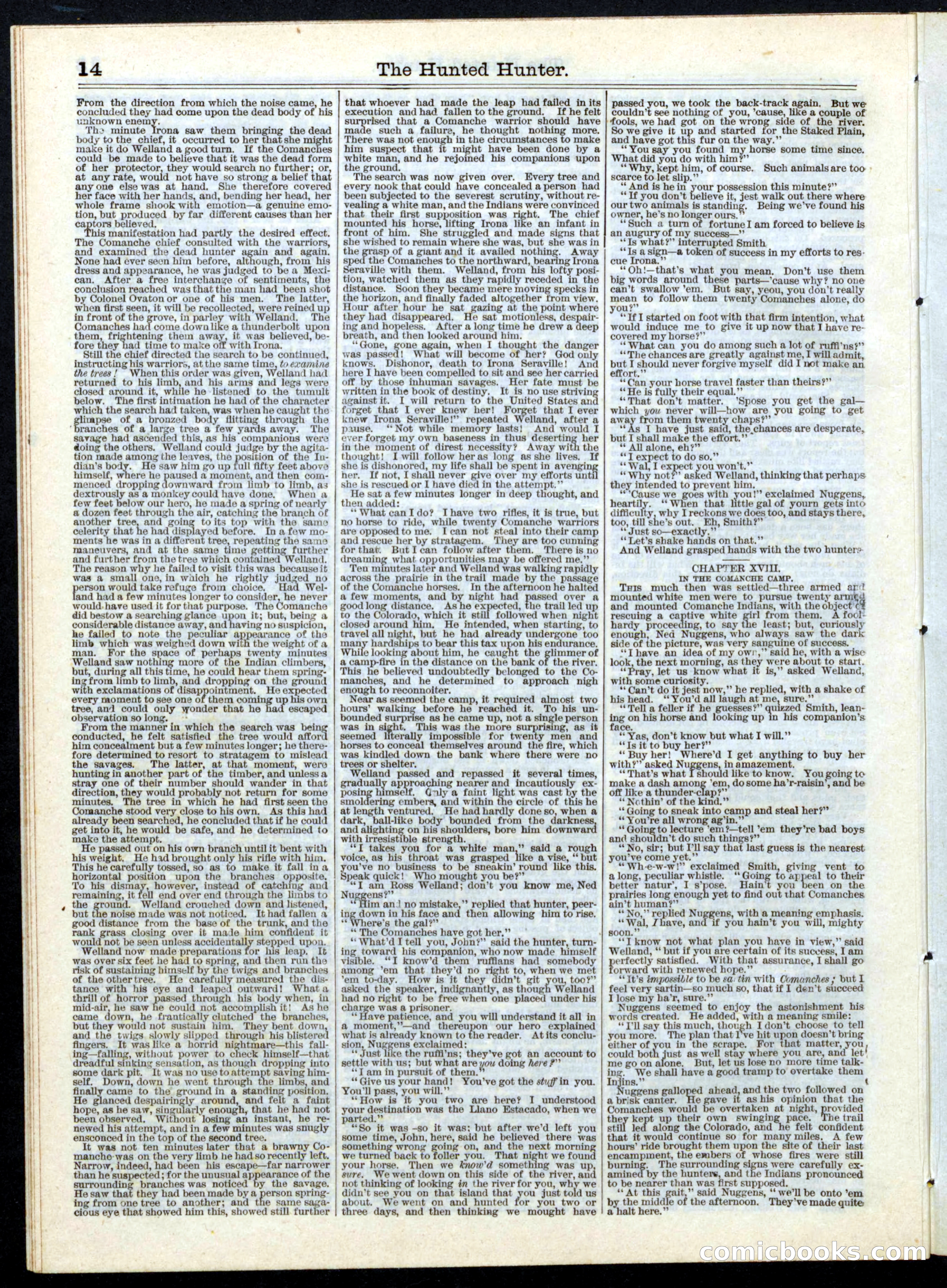The Hunted Hunter; or, The Strange Horseman of the Prairie — page 14 of 16