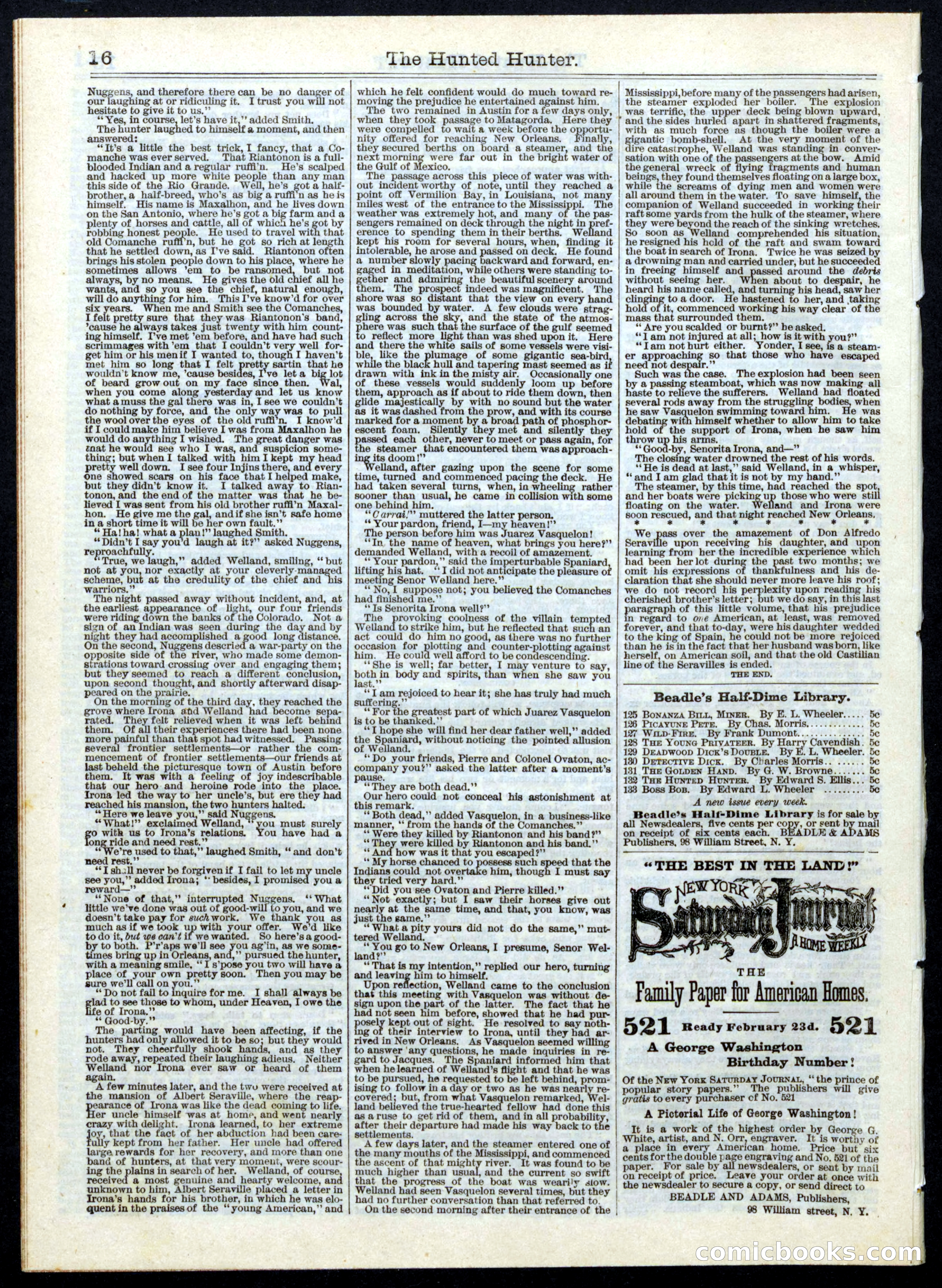 The Hunted Hunter; or, The Strange Horseman of the Prairie — page 16 of 16