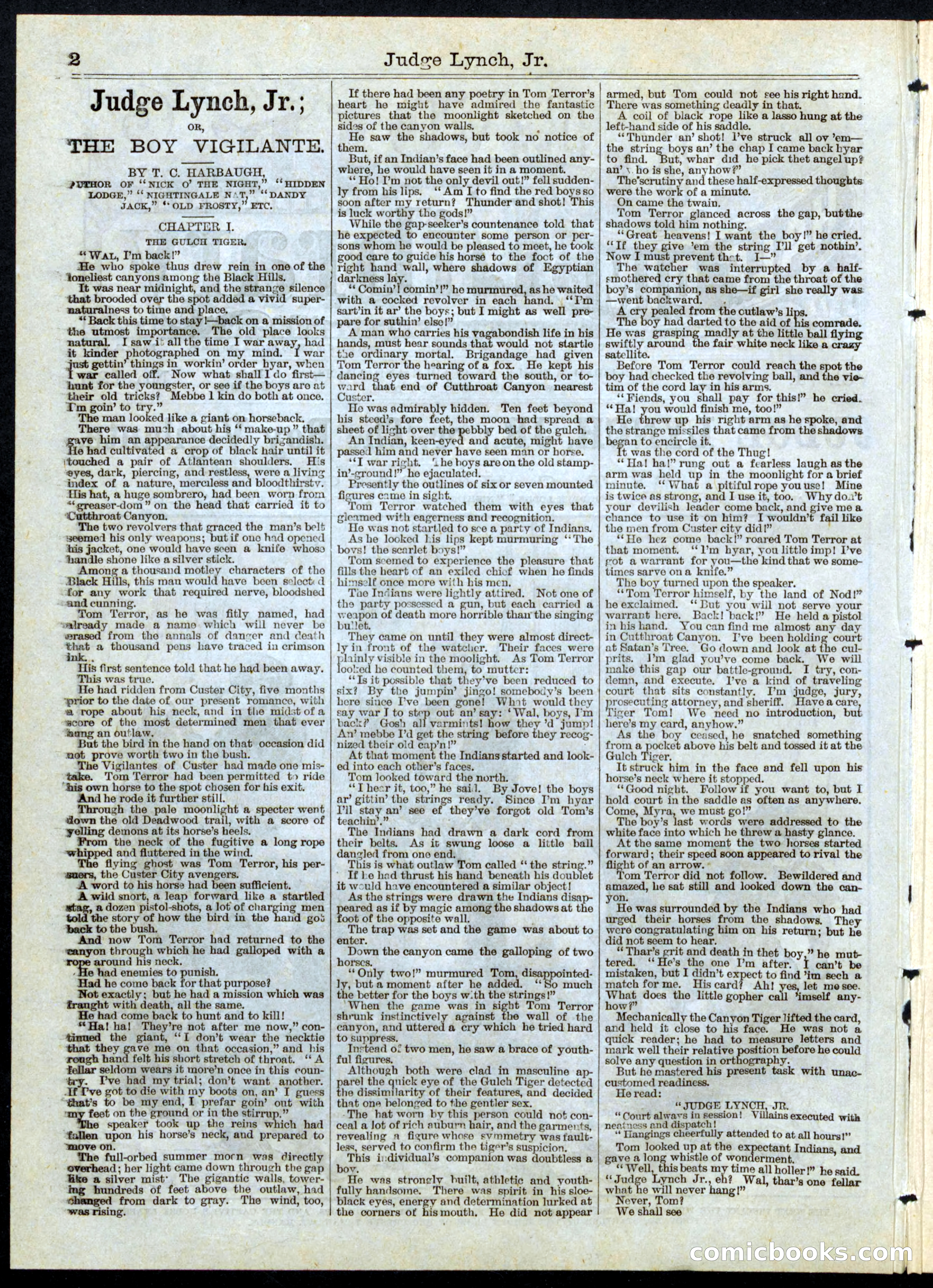 Judge Lynch, Jr.; or, The Boy Vigilante — page 2 of 16