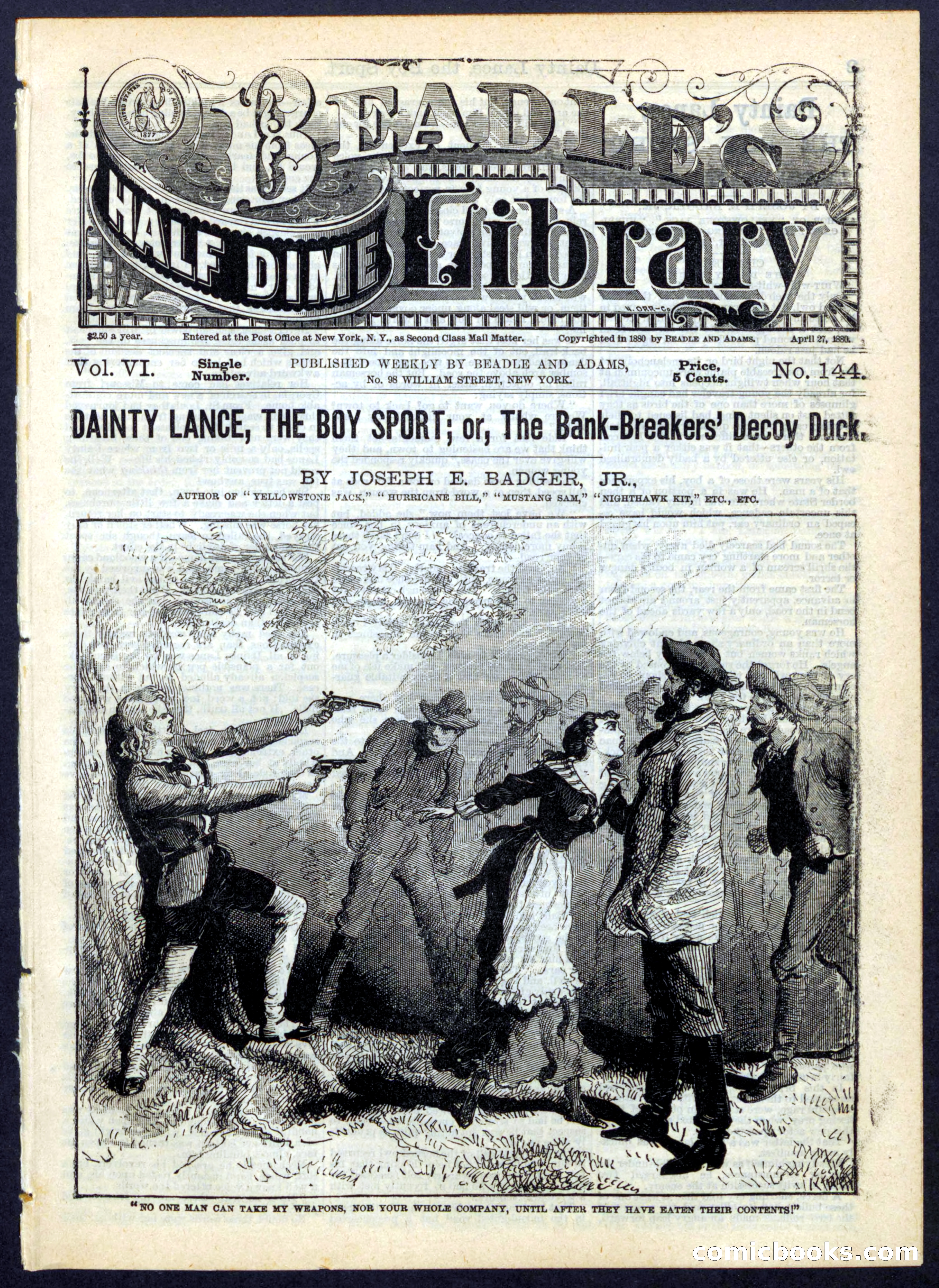 Beadle's Half Dime Library No. 144