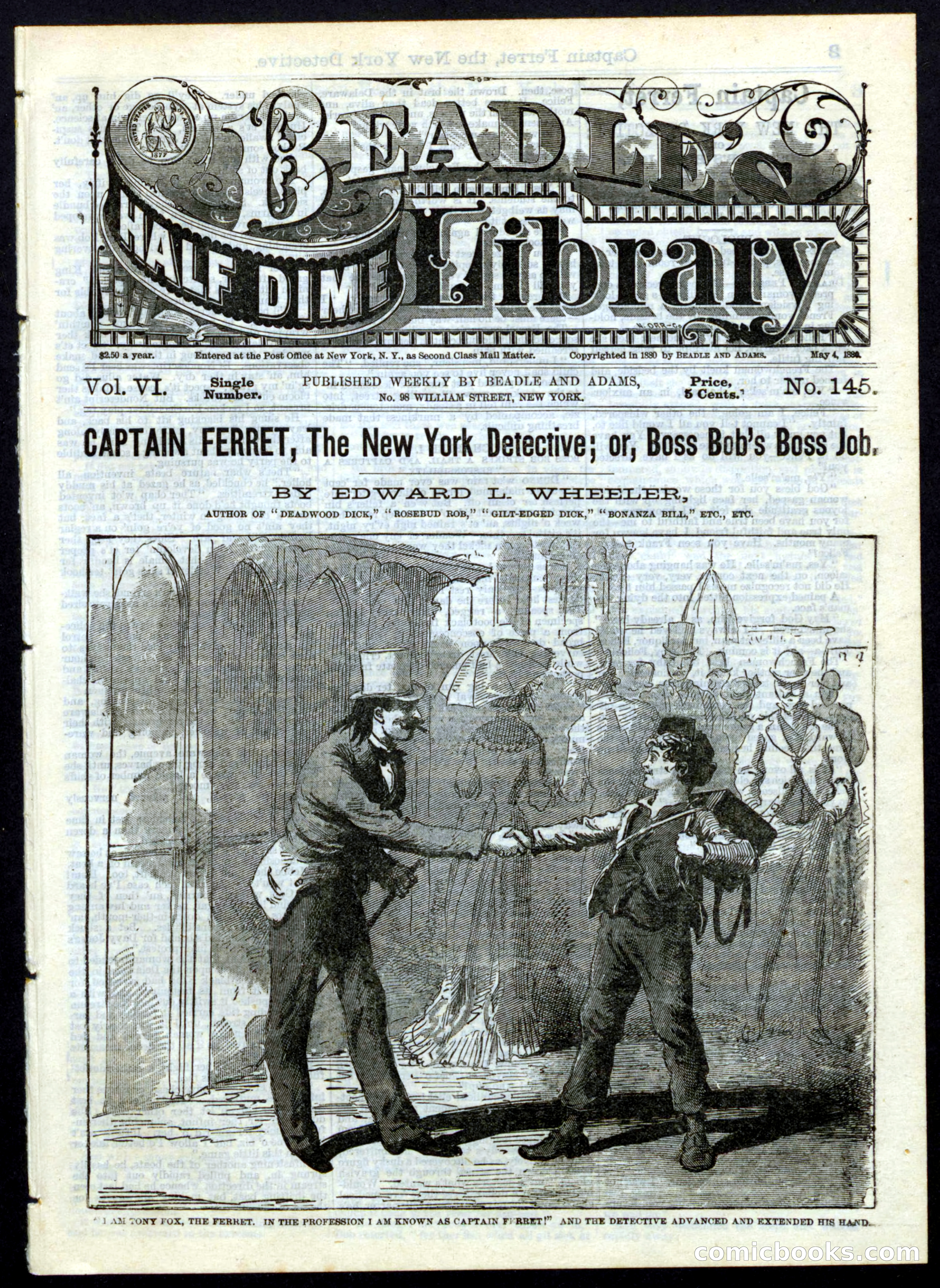 Beadle's Half Dime Library, No. 145