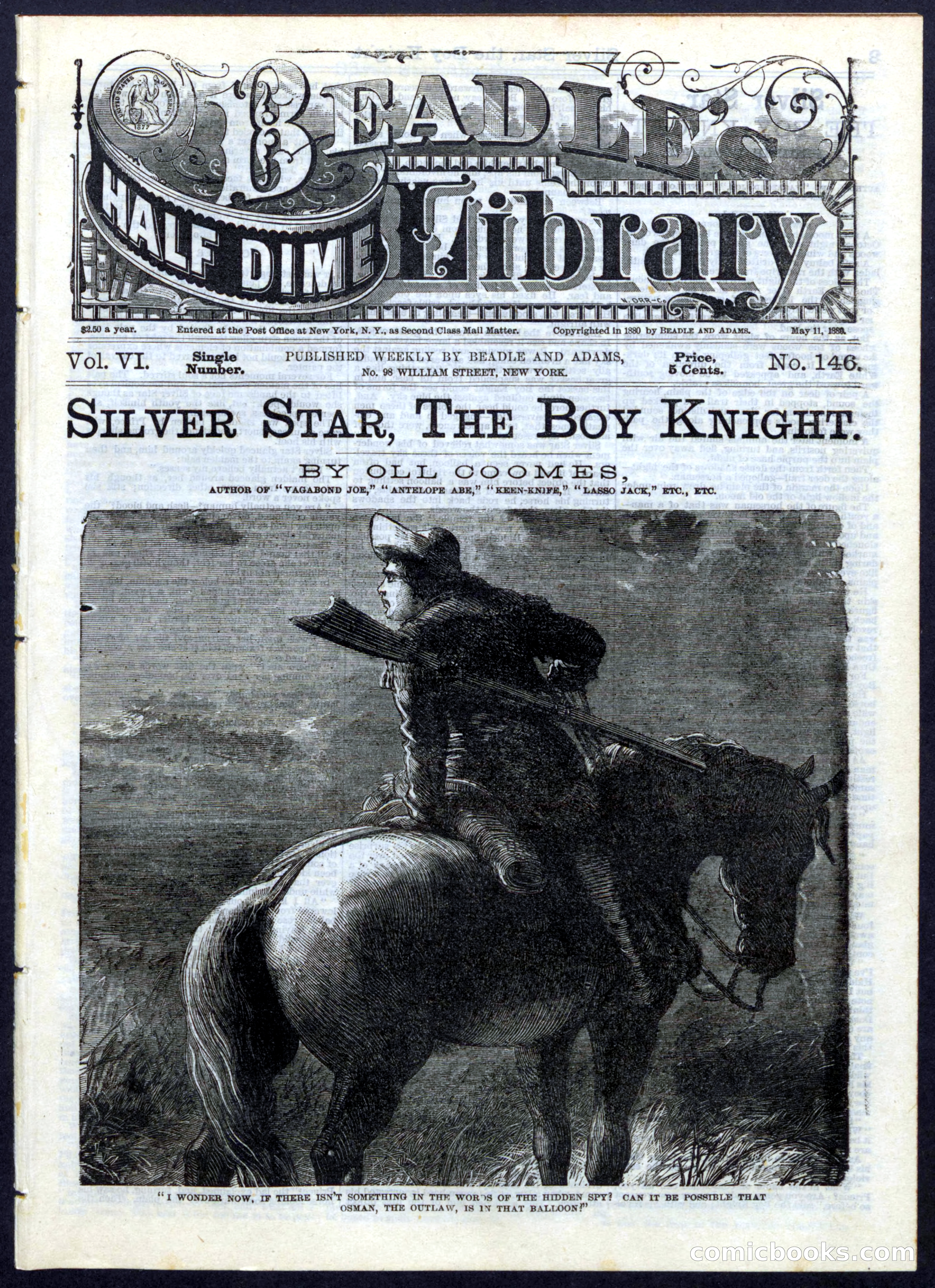 Beadle's Half Dime Library, No. 146