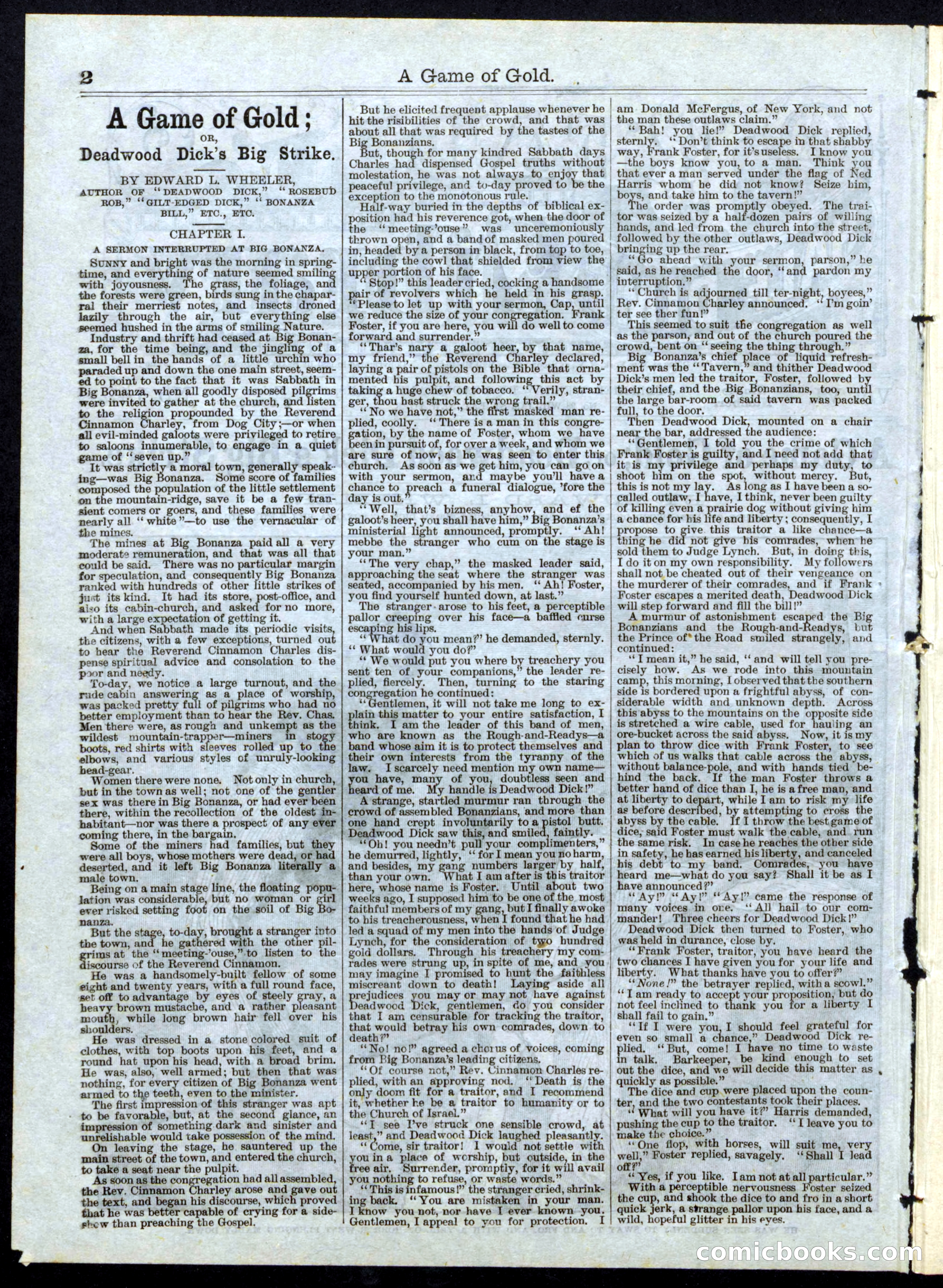 A Game of Gold; or, Deadwood Dick's Big Strike — page 2 of 16