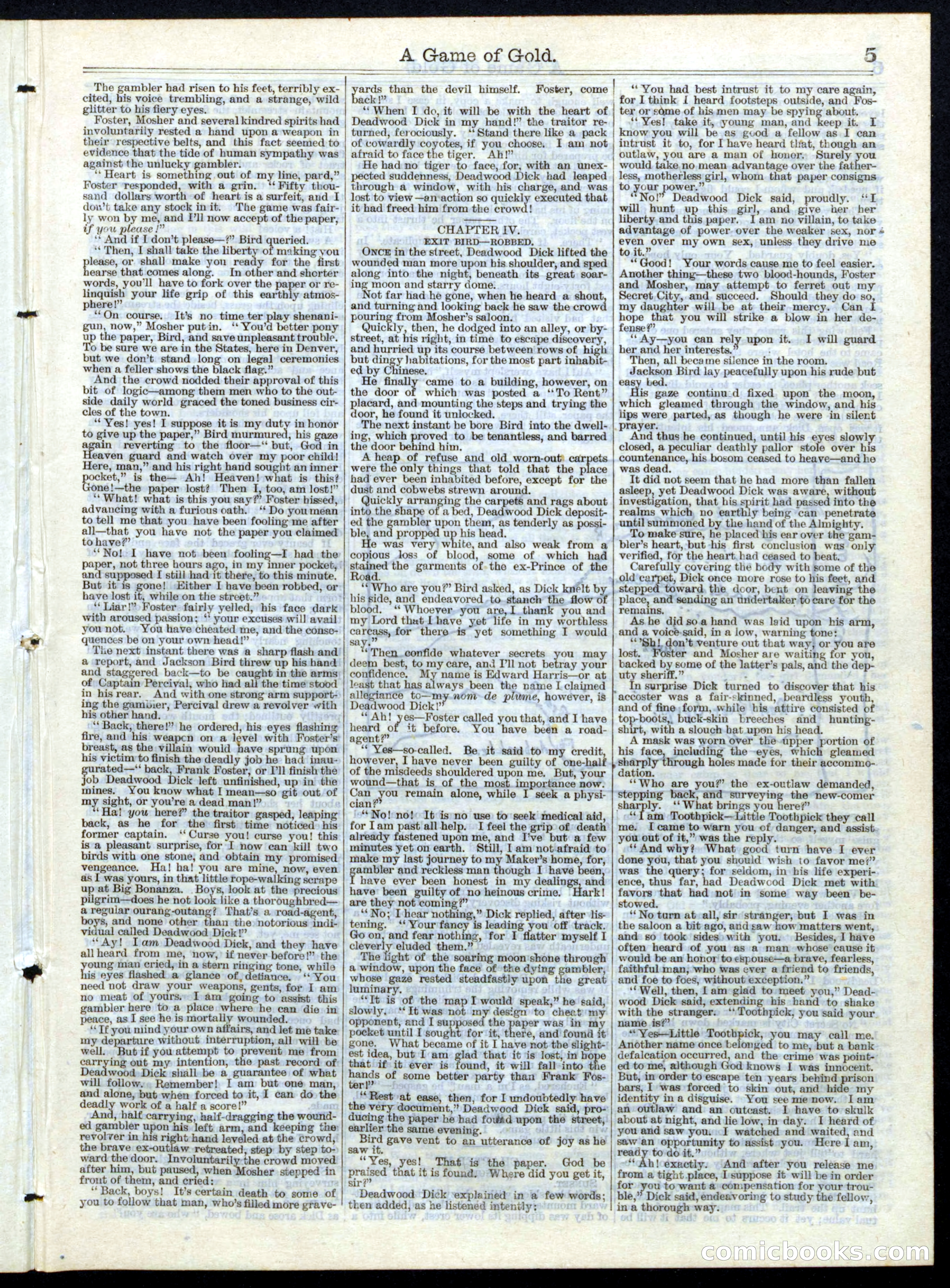 A Game of Gold; or, Deadwood Dick's Big Strike — page 5 of 16